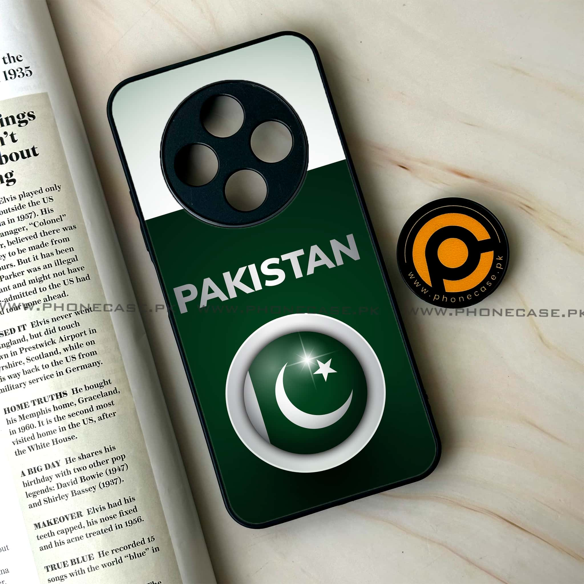 Tecno Spark 30C - Pakistani Flag Series - Premium Printed Glass soft Bumper shock Proof Case