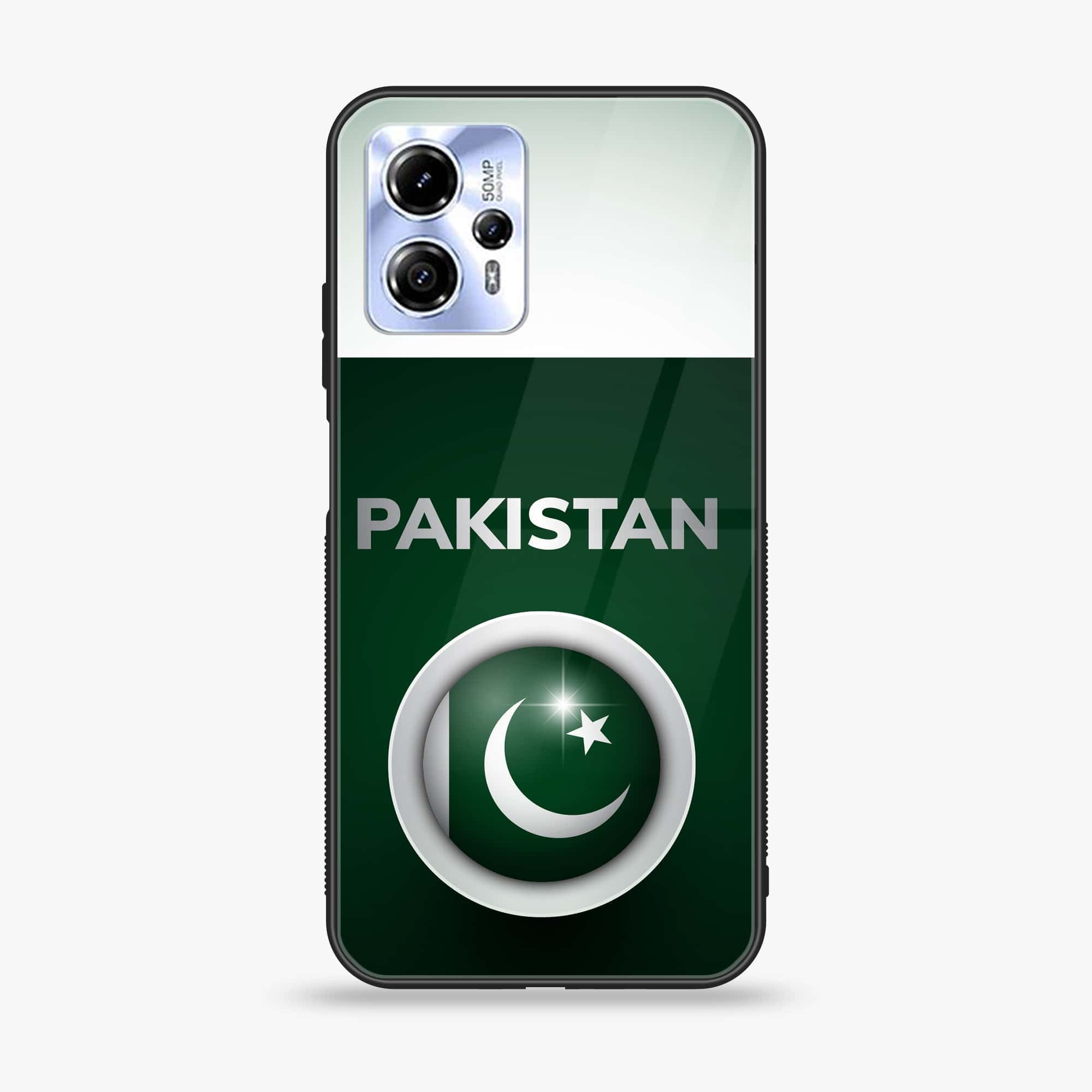 Motorola Moto G13 - Pakistani Flag Series - Premium Printed Glass soft Bumper shock Proof Case