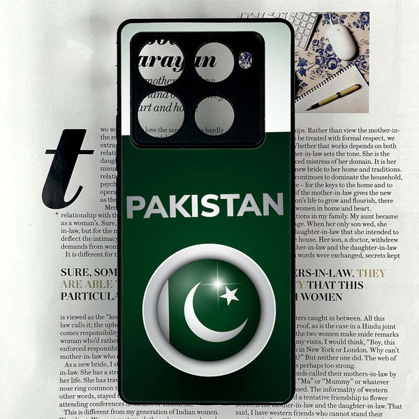 Infinix Note 40 Pro 4G - Pakistani Flag Design 7 - Premium Printed Glass soft Bumper shock Proof Case CS-18007