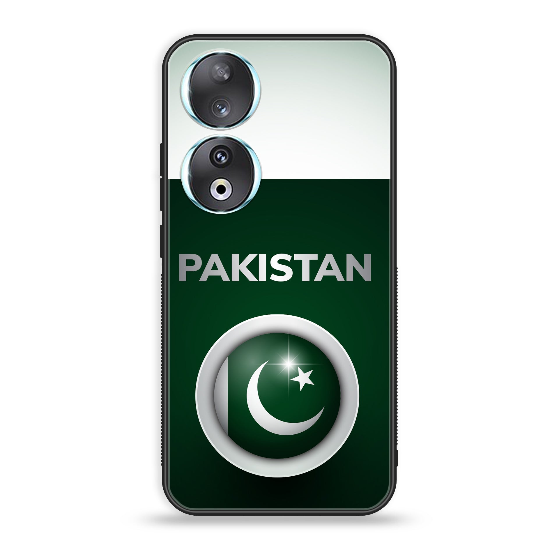 Huawei Honor 90 - Pakistani Flag Series - Premium Printed Glass soft Bumper shock Proof Case