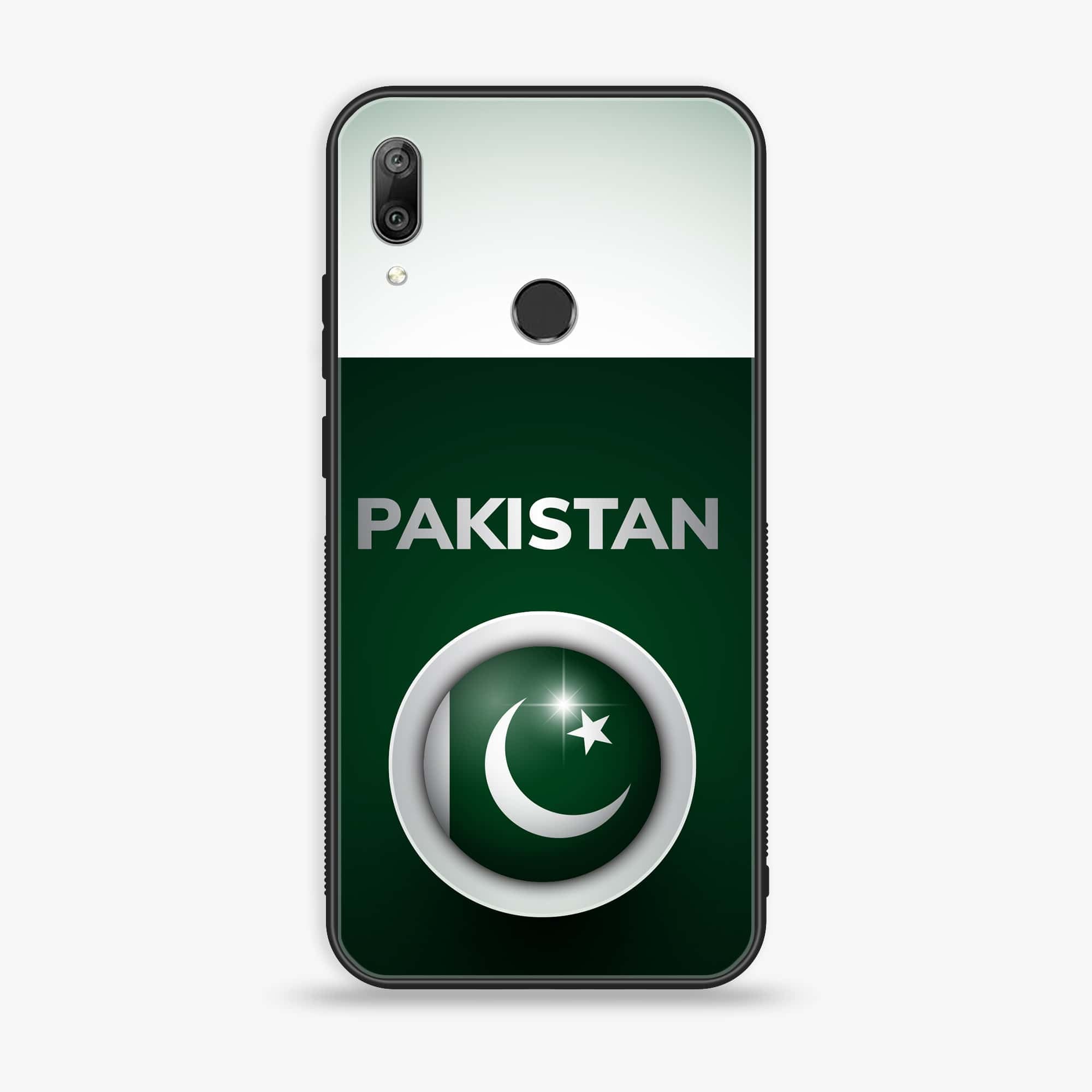 Huawei Y7 Prime (2019) - Pakistani Flag Series - Premium Printed Glass soft Bumper shock Proof Case