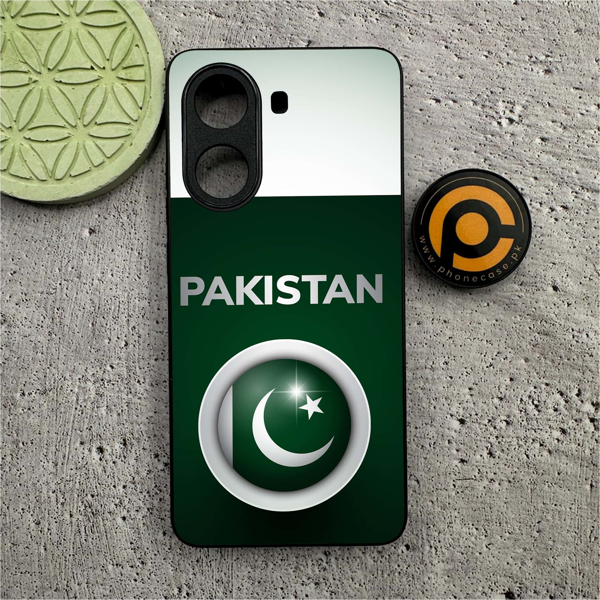 Xiaomi Redmi Turbo 4 - Pakistani Flag Series - Premium Metal Printed soft Bumper shock Proof Case