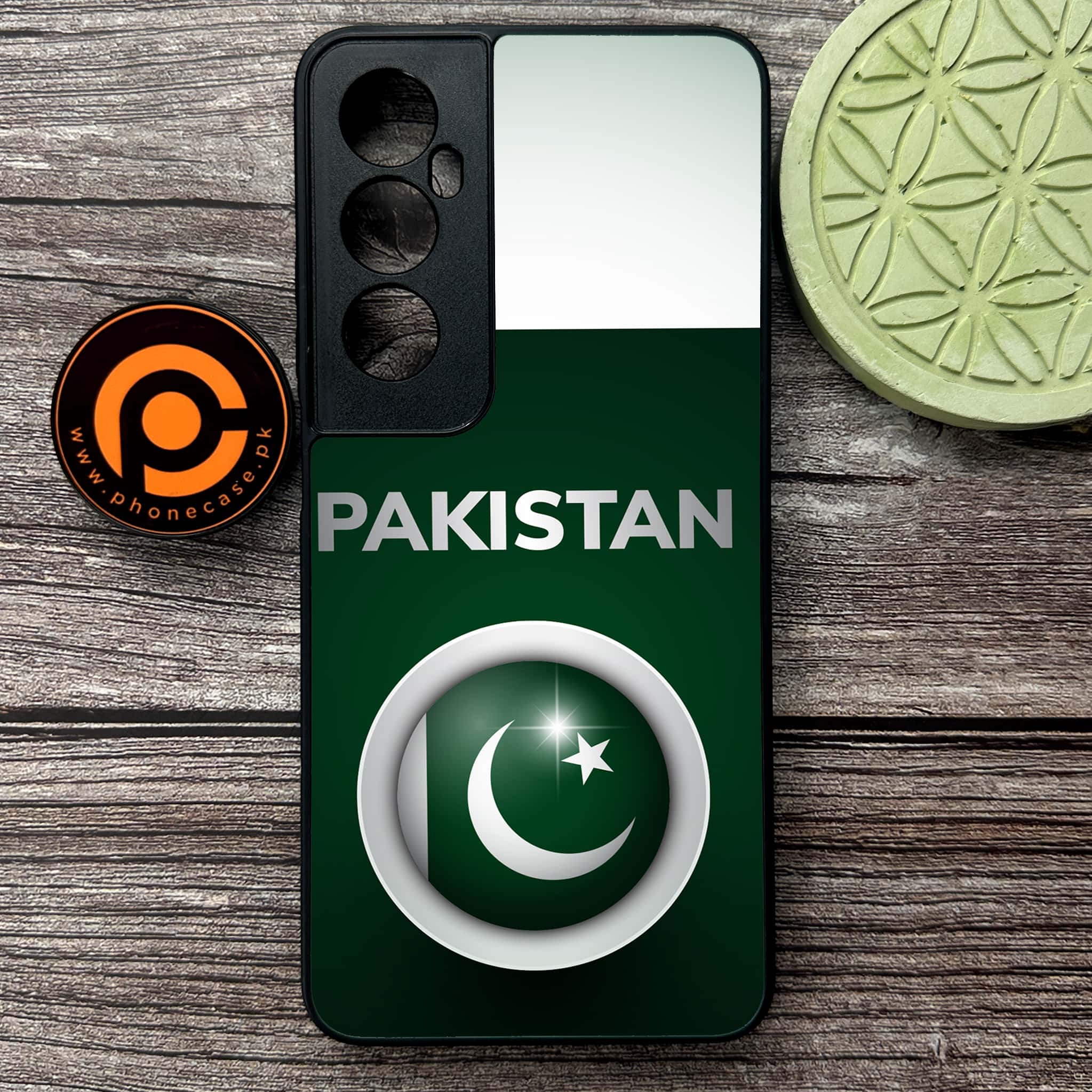 Realme C65  - Pakistani Flag Series - Premium Metal Printed soft Bumper shock Proof Case