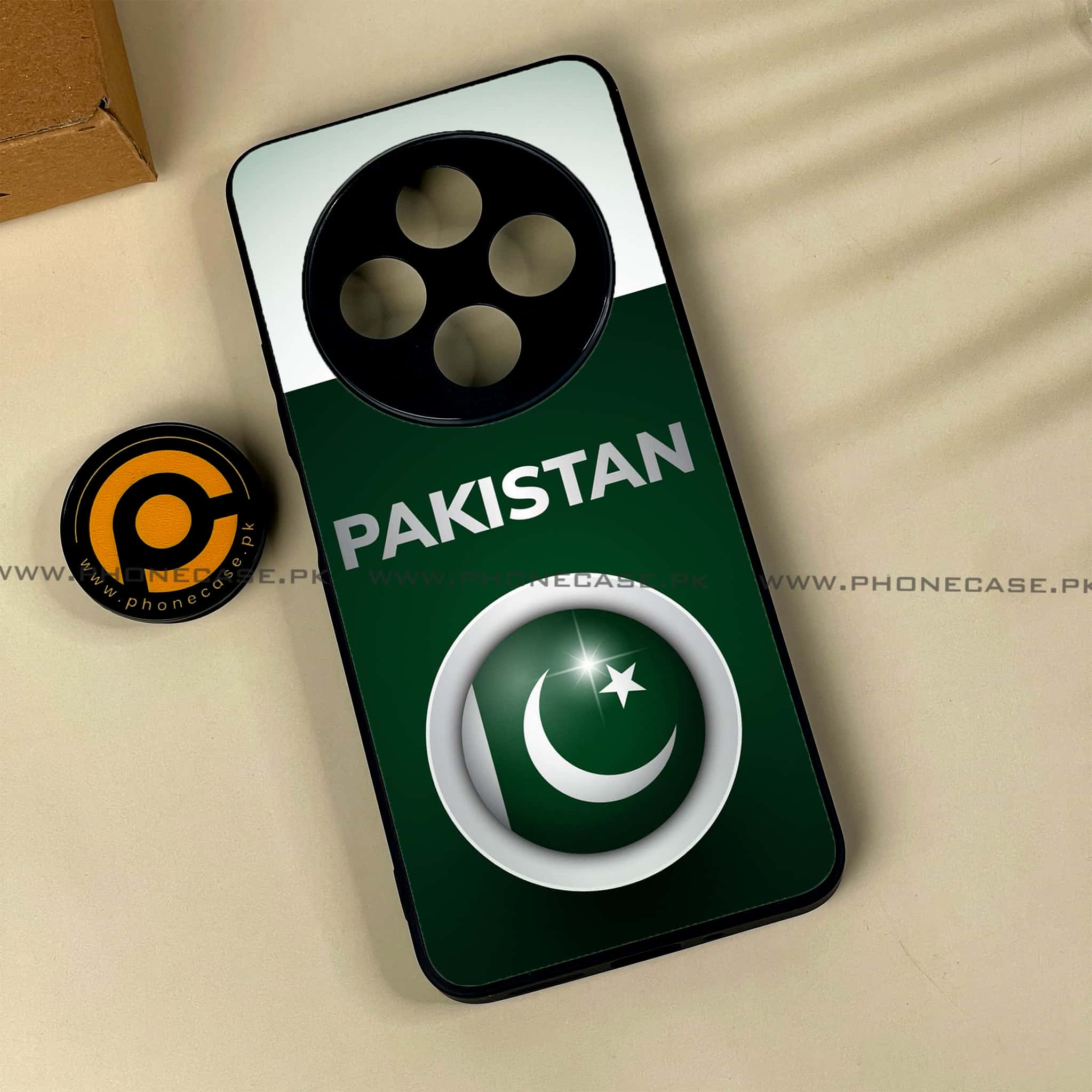 Xiaomi Redmi 14c - Pakistani Flag Series - Premium Printed Glass soft Bumper shock Proof Case