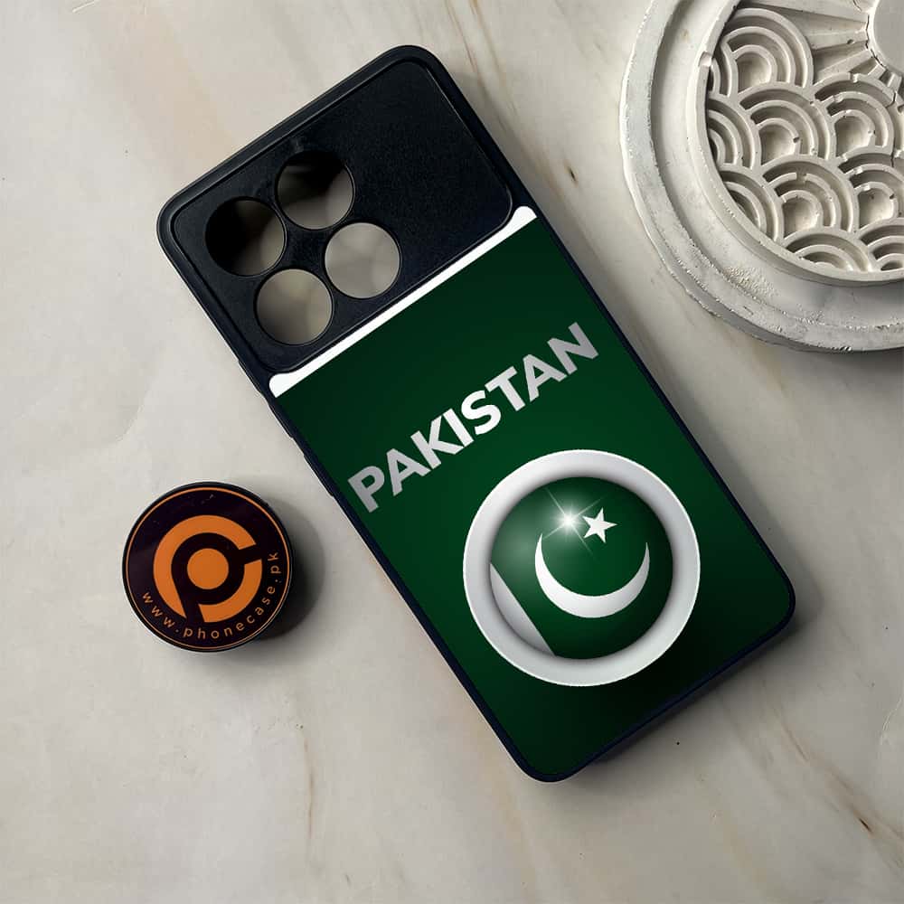 Xiaomi Poco F6 Pro - Pakistani Flag Series - Premium Metal Printed soft Bumper shock Proof Case