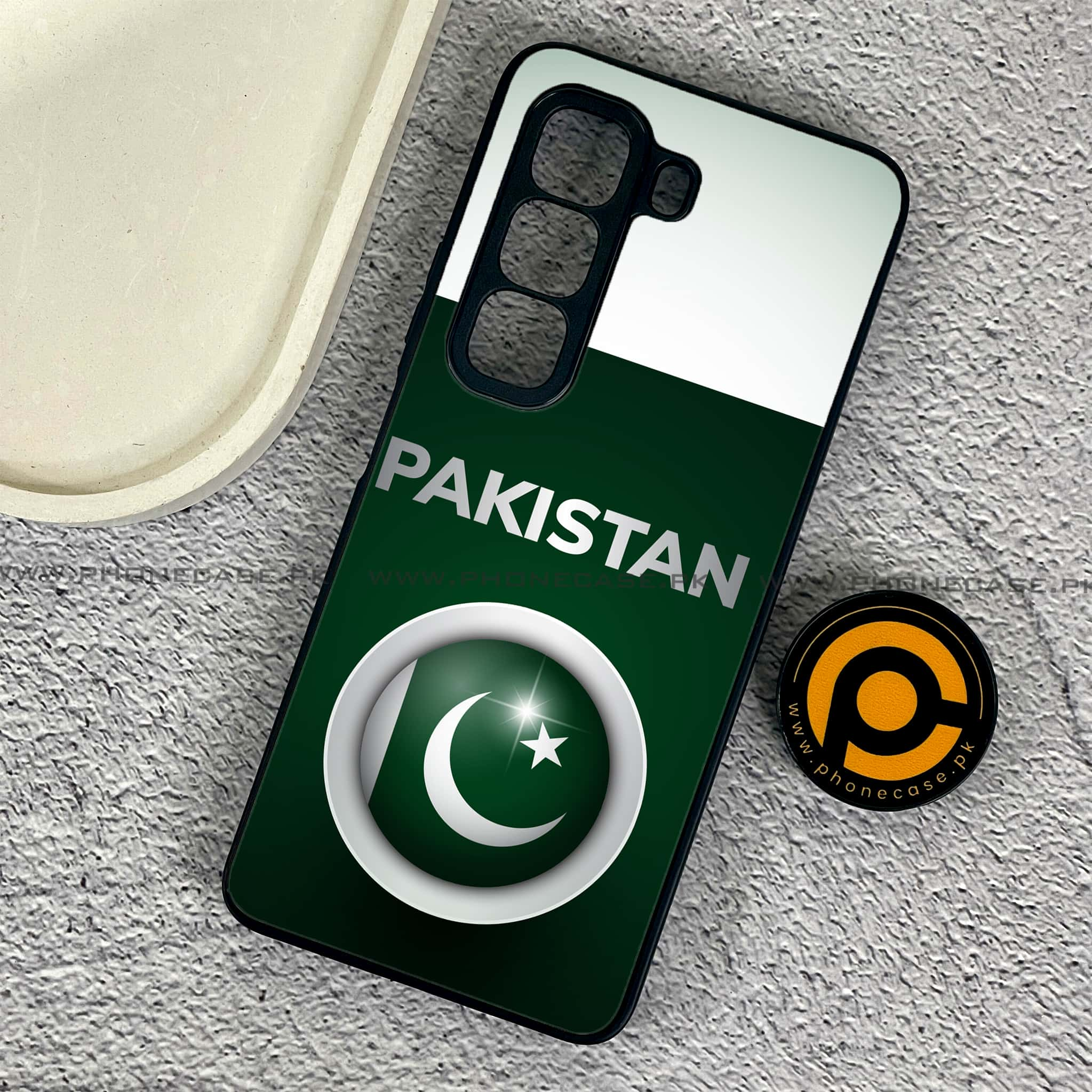 Infinix Hot 50 Pro - Pakistani Flag Series - Premium Printed Glass soft Bumper shock Proof Case