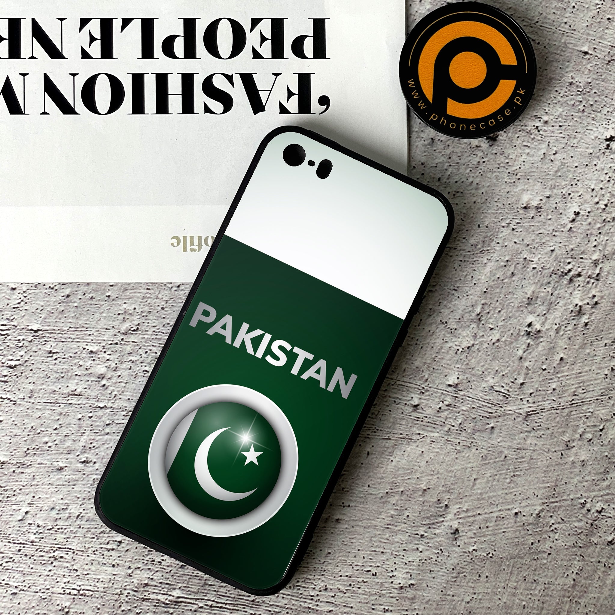 iPhone 5/5c/5s - Pakistani Flag Series - Premium Printed Glass soft Bumper shock Proof Case