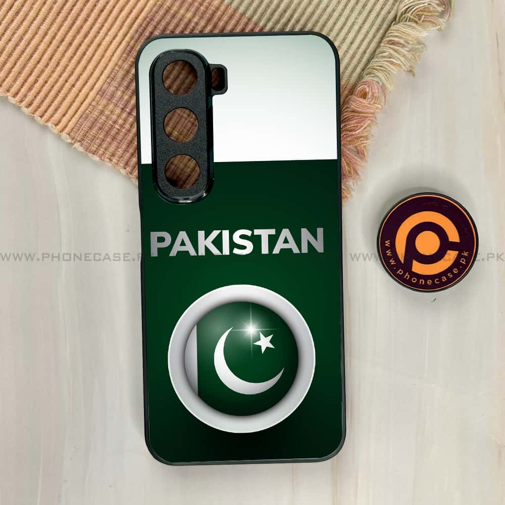 Infinix Hot 60i - Pakistani Flag Series - Premium Metal Printed soft Bumper shock Proof Case