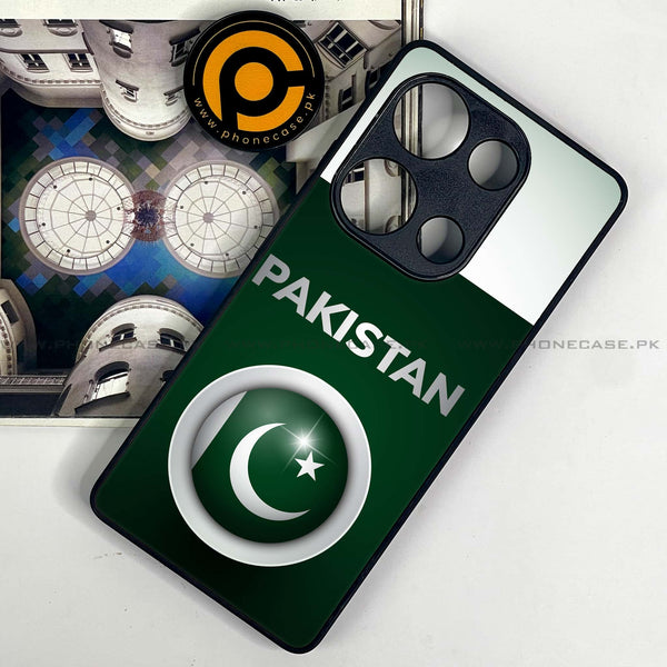 Redmi Note 13 Pro 4G - Pakistani Flag  Design 7  - Premium Metal Printed soft Bumper shock Proof Case