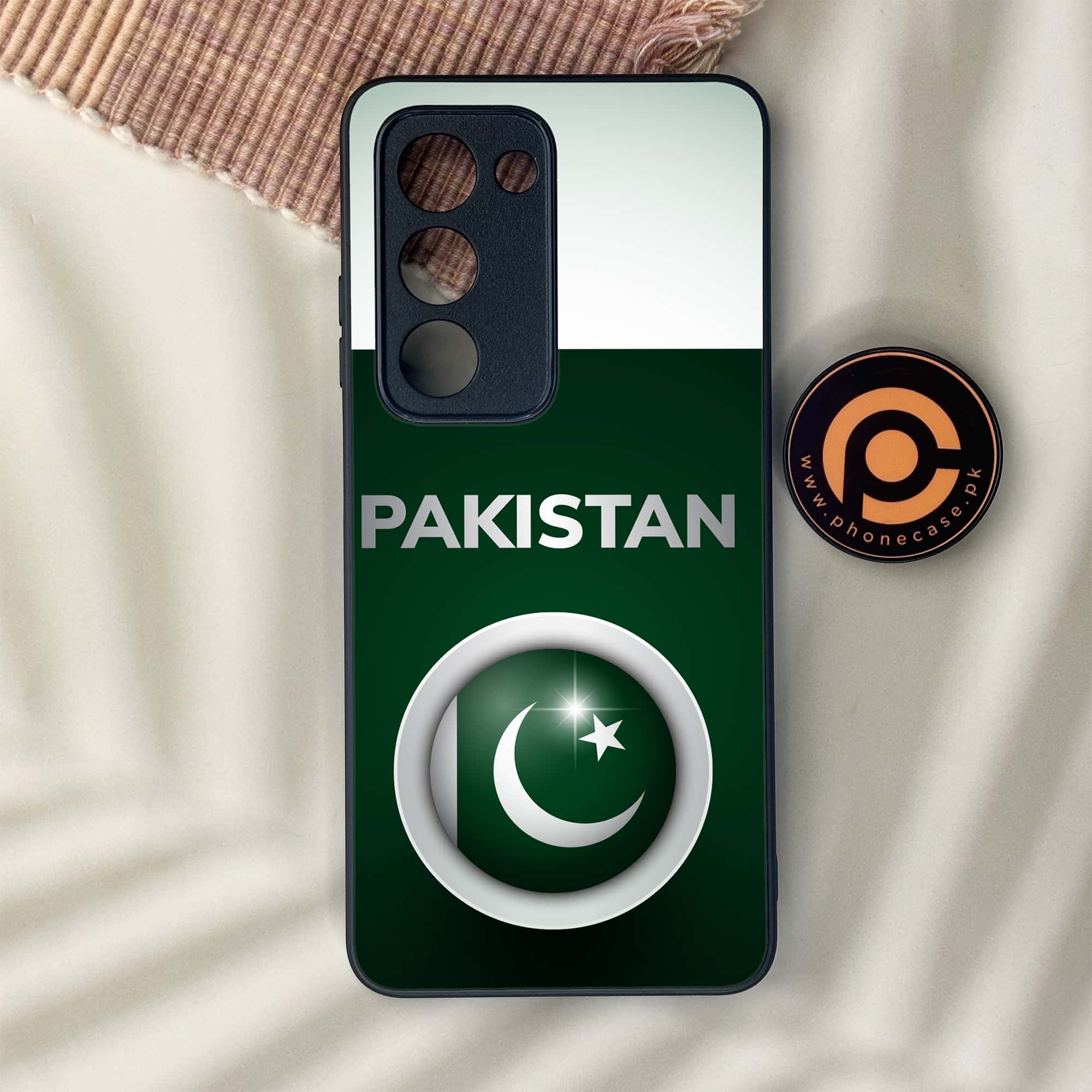 Oppo A5 2025 - Pakistani Flag Series - Premium Metal Printed soft Bumper shock Proof Case