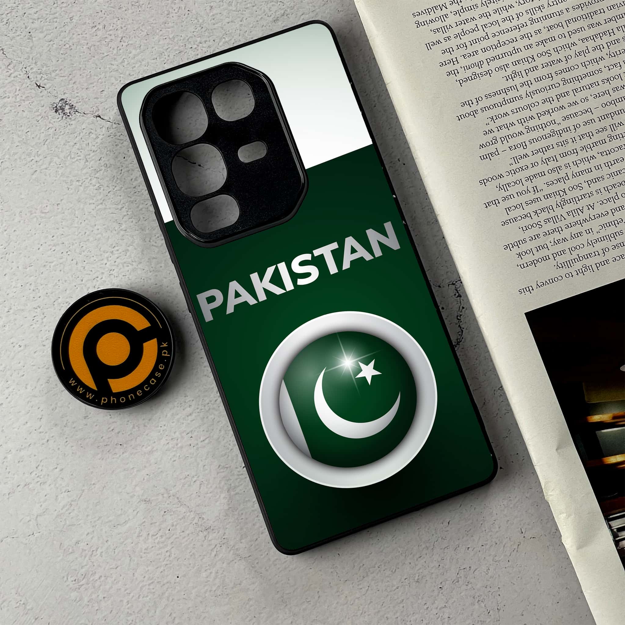Infinix Note 50 - Pakistani Flag Series - Premium Metal Printed Soft Bumper Shockproof Case