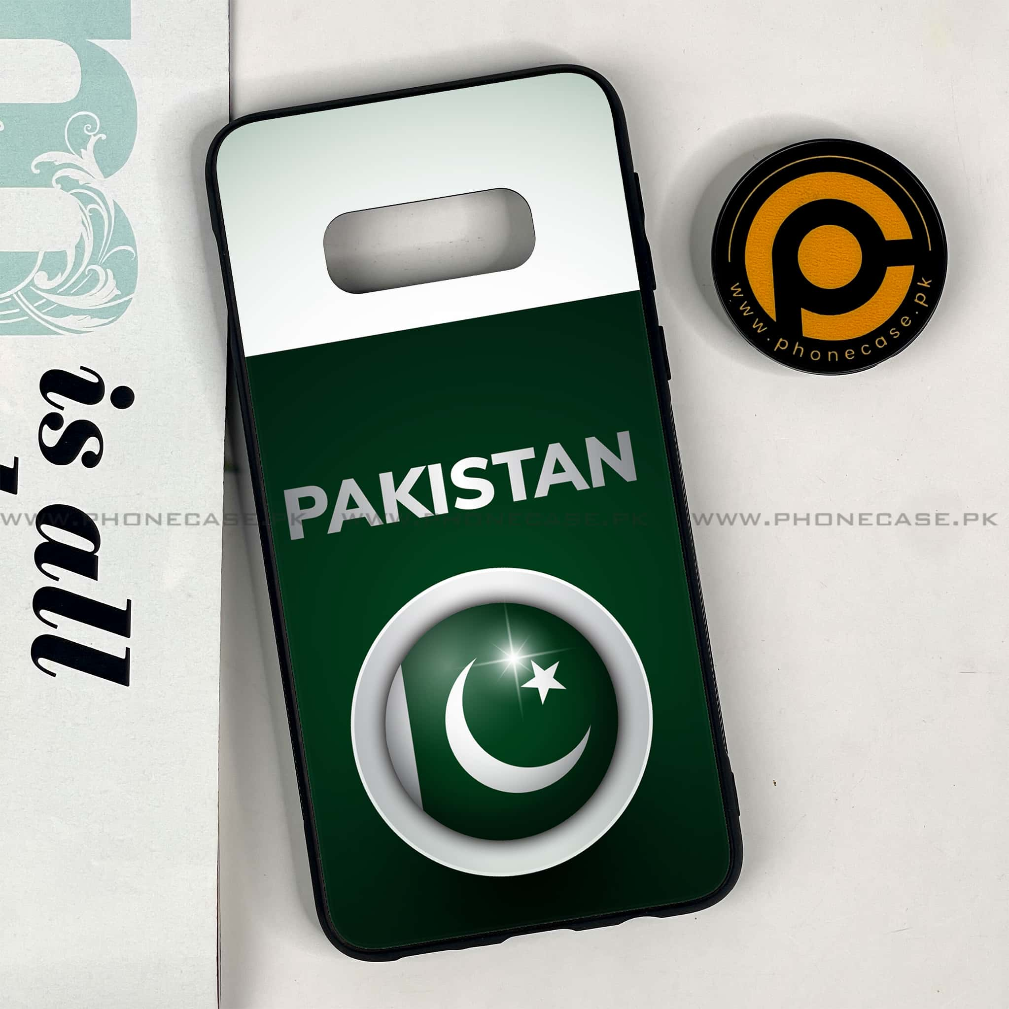 Galaxy S10e - Pakistani Flag Series - Premium Printed Glass soft Bumper shock Proof Case