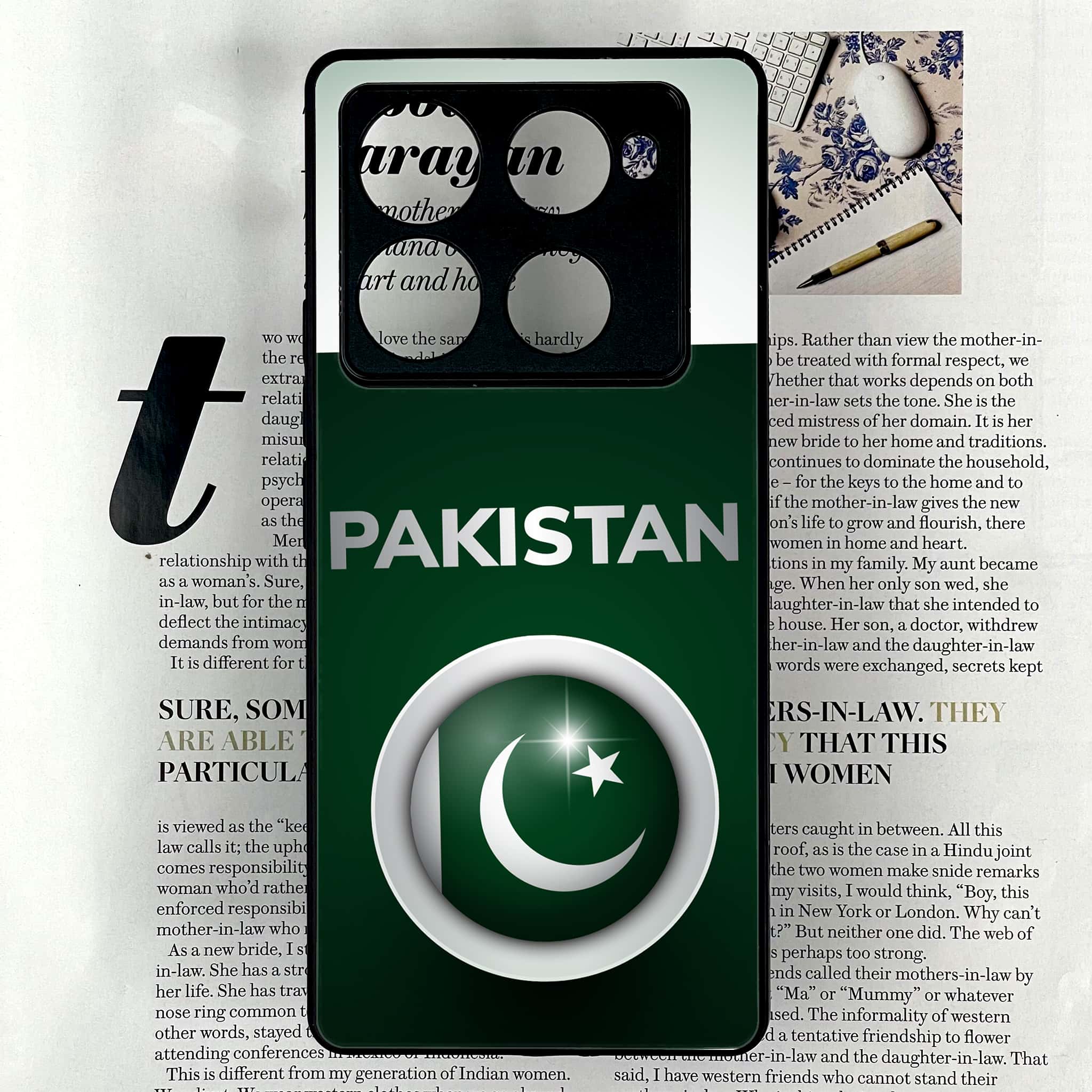 Infinix Note 40 Pro Plus - Pakistani Flag Series - Premium Metal Printed soft Bumper shock Proof Case