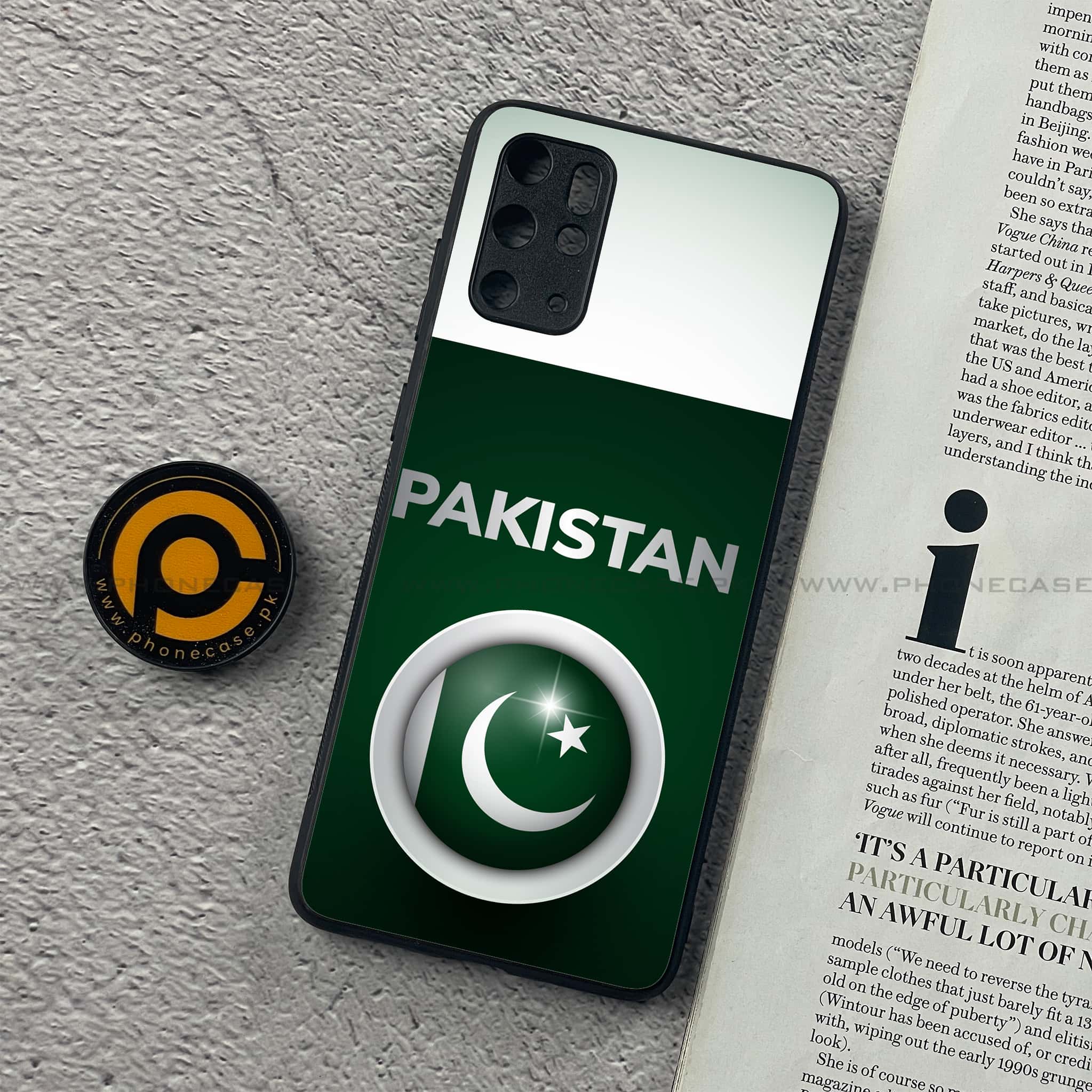 Galaxy S20 Plus - Pakistani Flag Series - Premium Printed Glass soft Bumper shock Proof Case