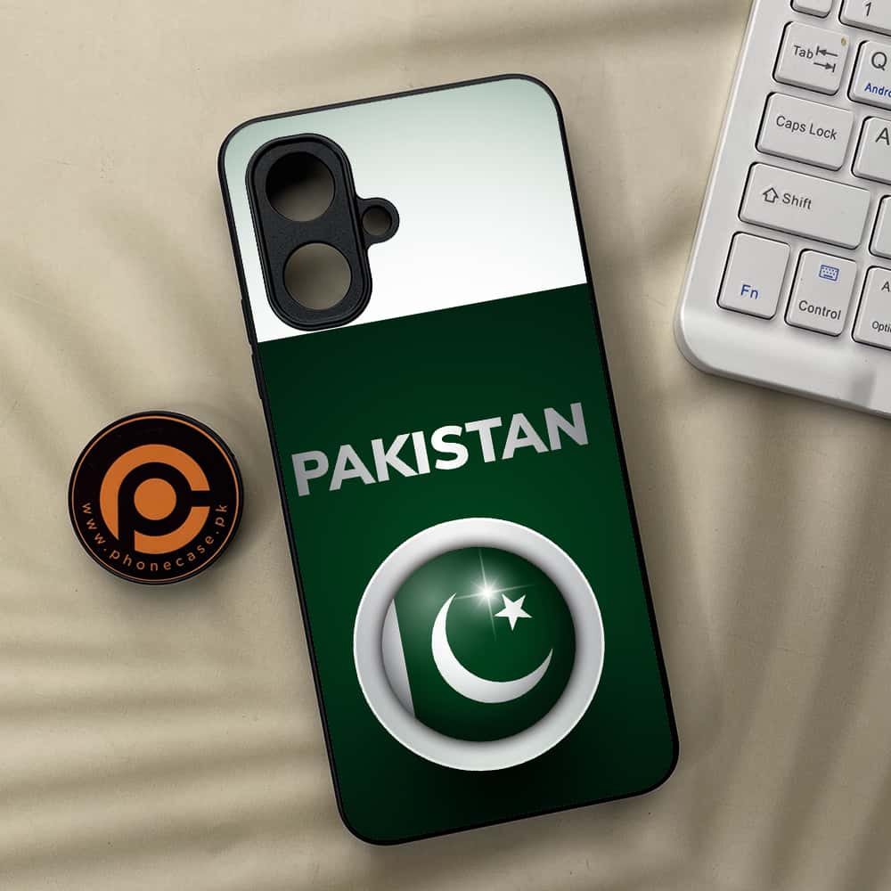 Tecno Spark Go 2 - Pakistani Flag Series - Premium Metal Printed soft Bumper Shock Proof Case