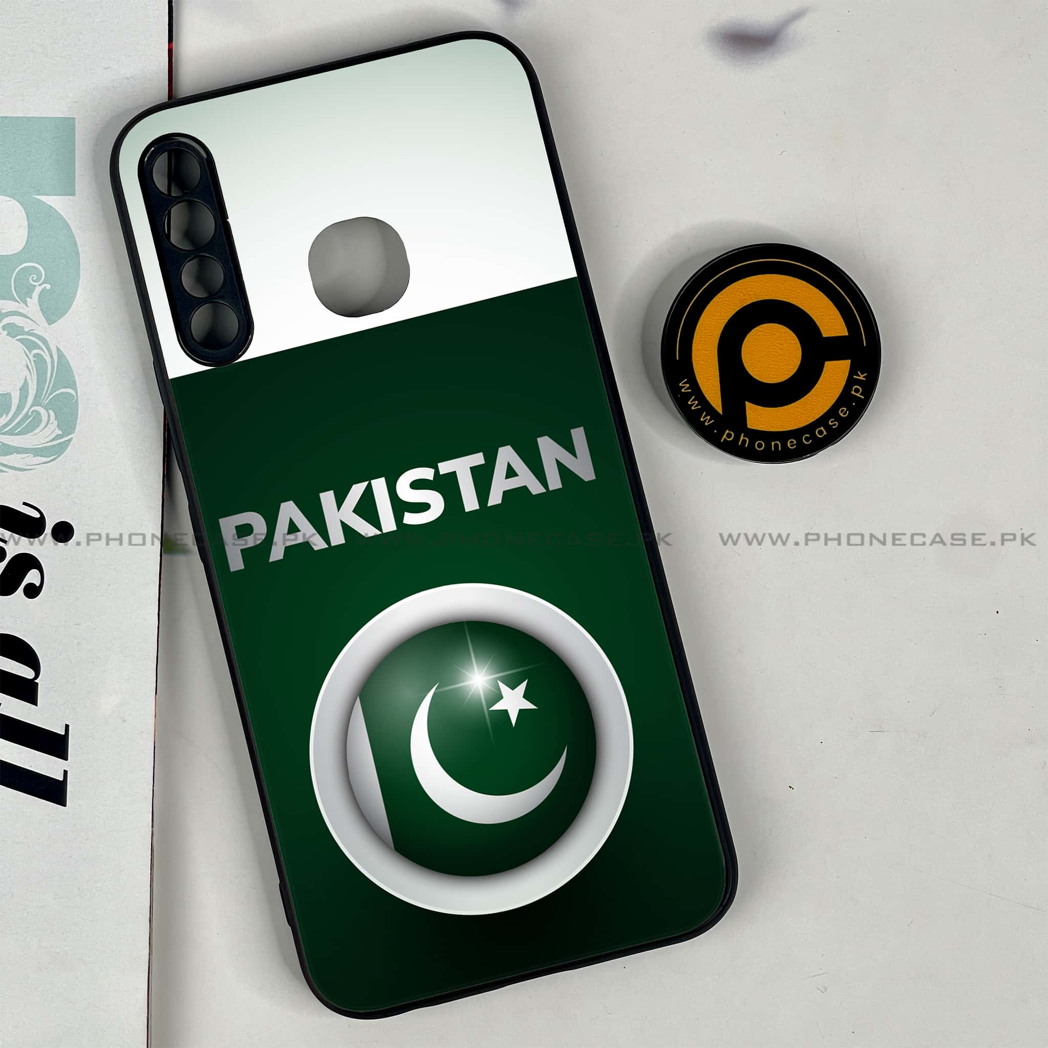 Infinix Hot 8 Lite - Pakistani Flag Series - Premium Printed Glass soft Bumper shock Proof Case