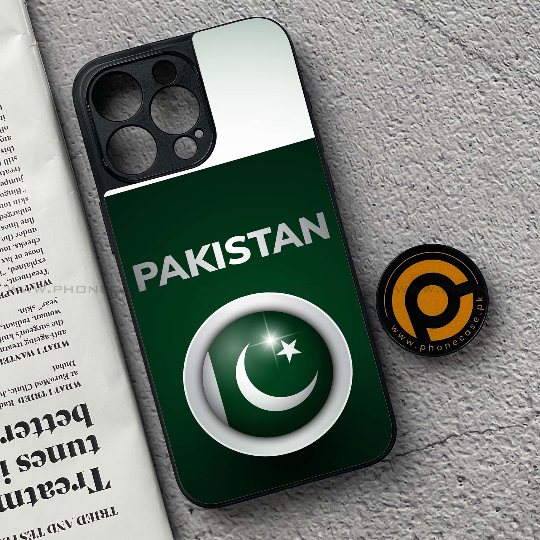 iPhone 15 Pro - Pakistani Flag Series - Premium Metal Printed soft Bumper shock Proof Case