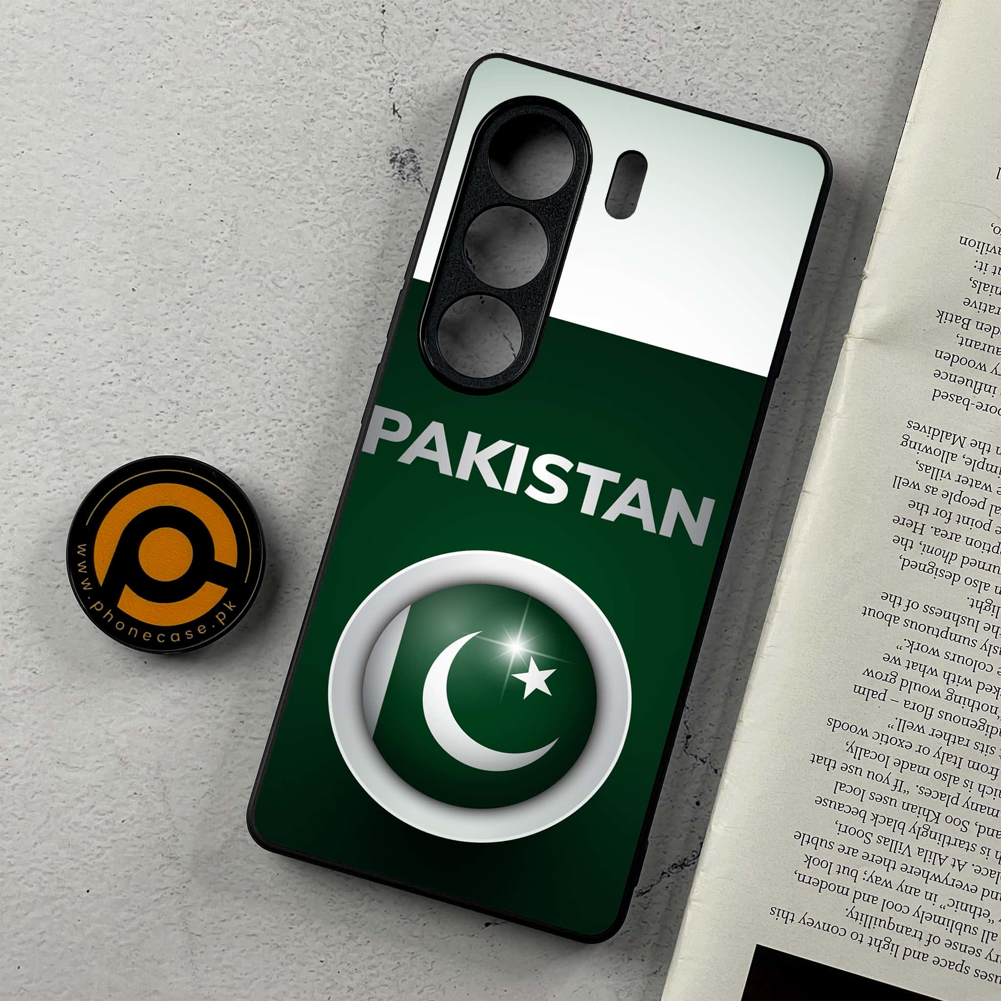 Tecno Camon 40 - Pakistani Flag Series - Premium Metal Printed Soft Bumper Shockproof Case