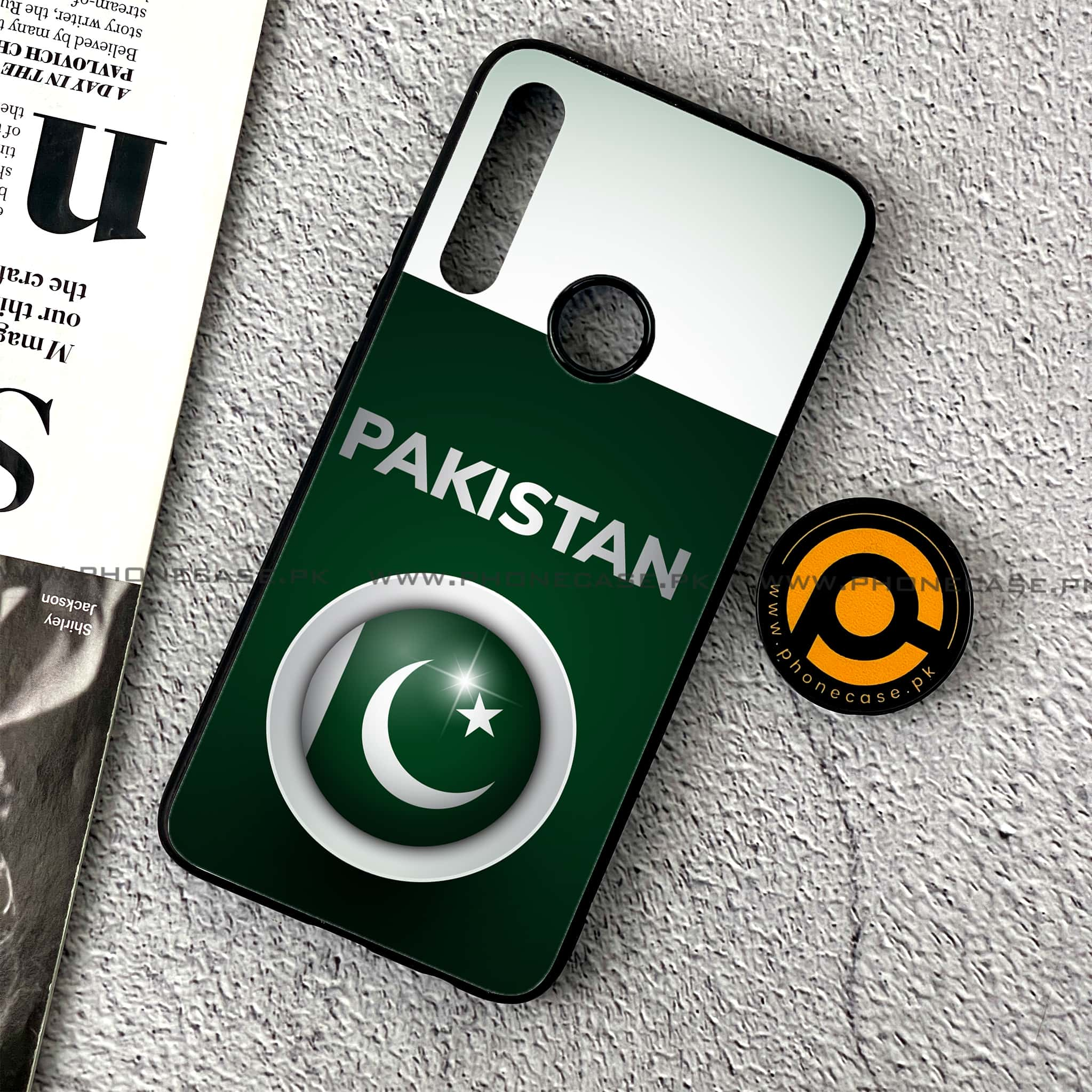 Huawei Y9 Prime (2019) - Pakistani Flag Series - Premium Printed Glass soft Bumper shock Proof Case