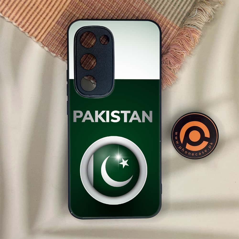 Tecno Spark 40 Pro Plus - Pakistani Flag Series - Premium Metal Printed soft Bumper shock Proof Case