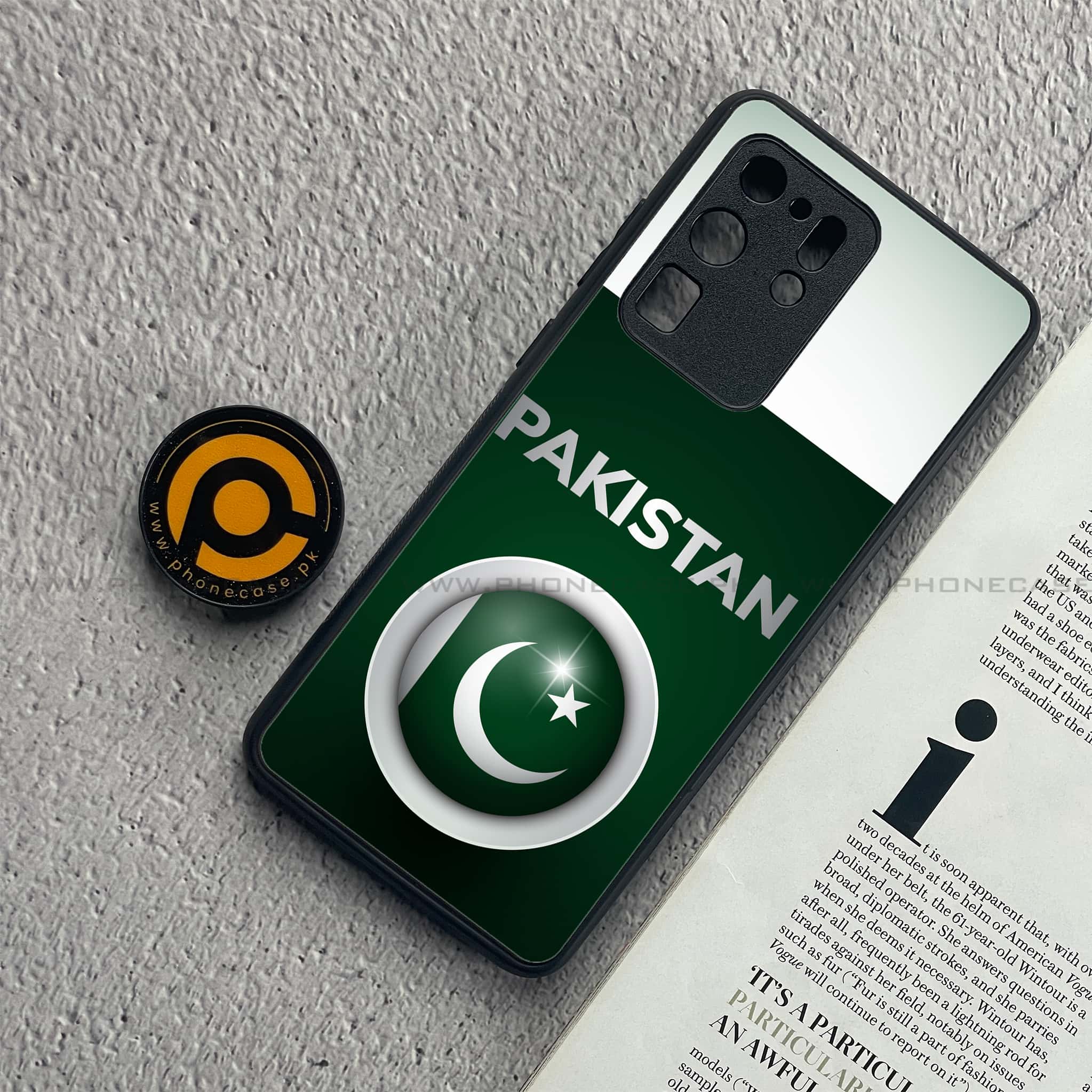 Samsung Galaxy S20 Ultra - Pakistani Flag Series - Premium Printed Glass soft Bumper shock Proof Case