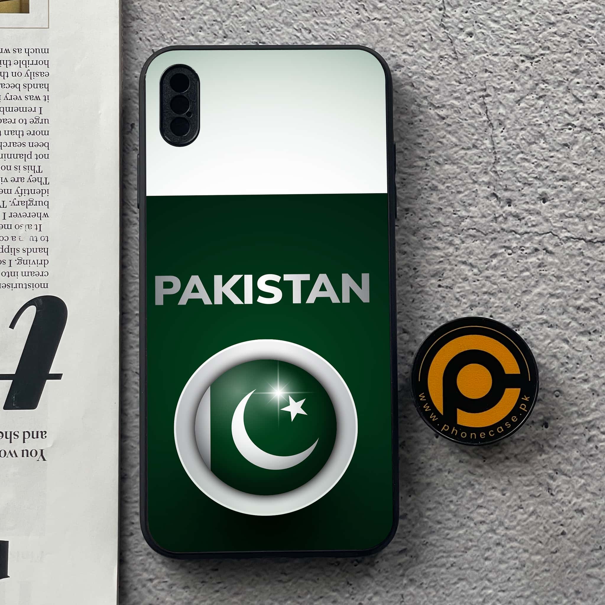 iPhone Xs Max - Pakistani Flag Series - Premium Metal Printed soft Bumper shock Proof Case