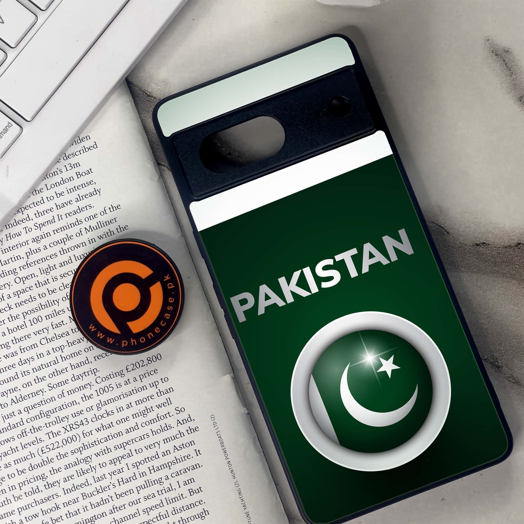 Google Pixel 7 - Pakistani Flag Series - Premium Metal Printed soft Bumper Shock Proof Case