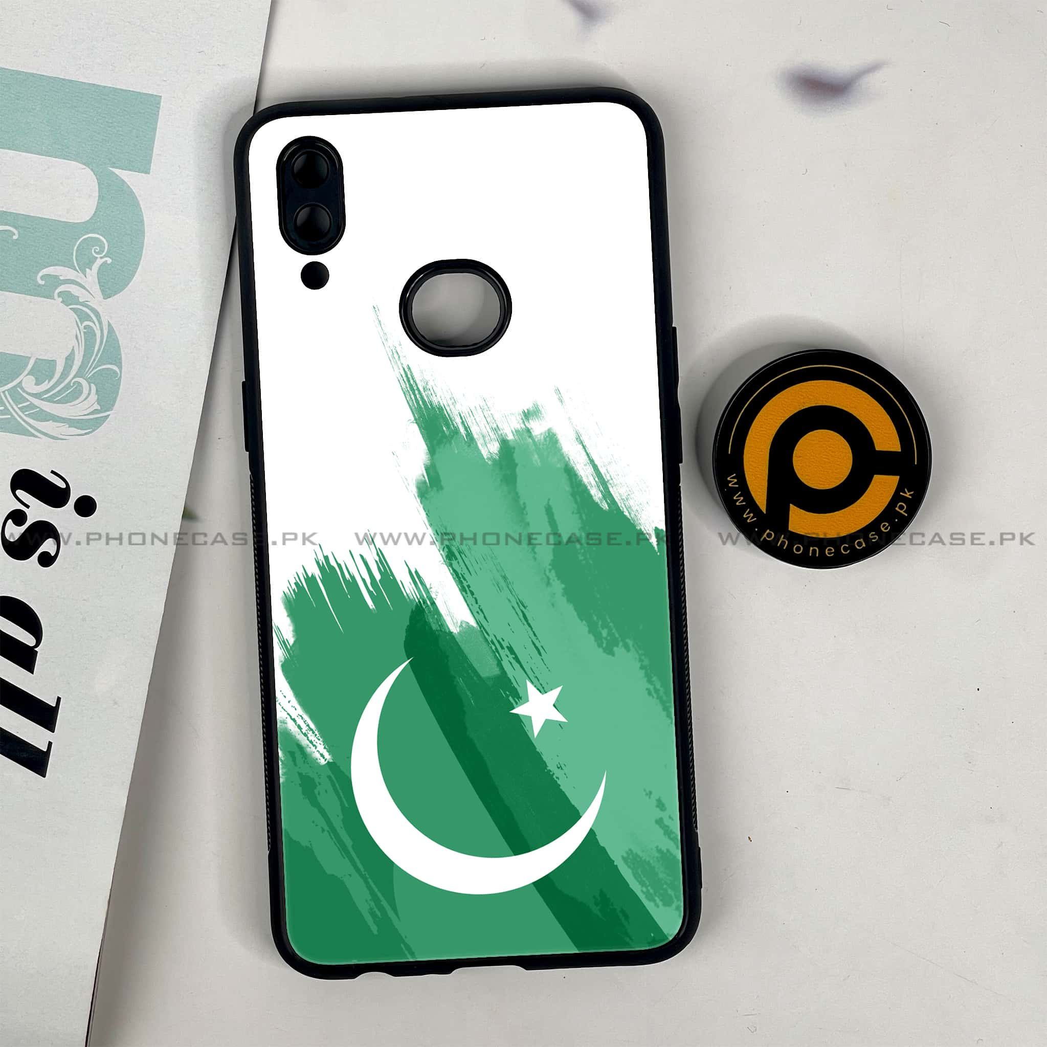 Galaxy A10s - Pakistani Flag Series - Premium Printed Glass soft Bumper shock Proof Case