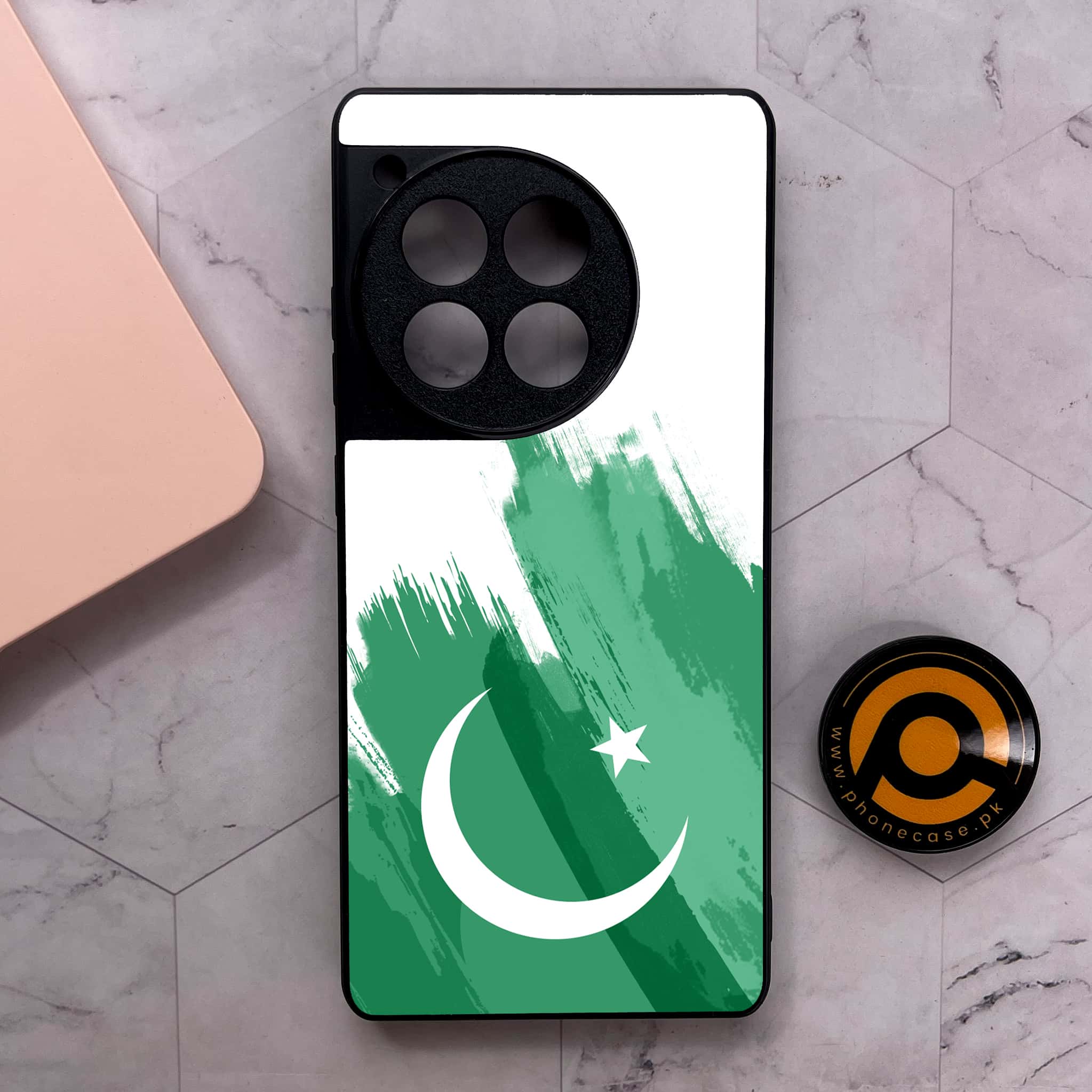 OnePlus 12R - Pakistani Flag Series - Premium Metal Printed soft Bumper shock Proof Case