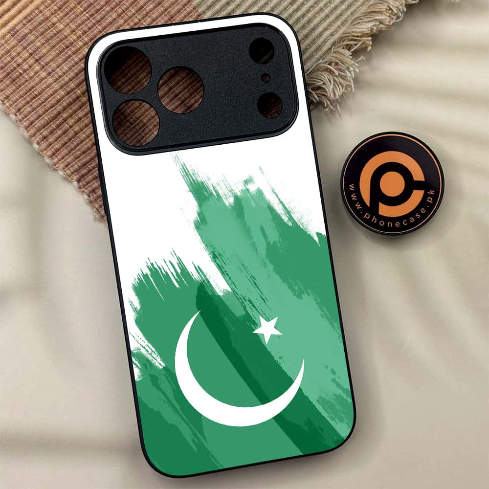 iPhone 17 Pro Max - Pakistani Flag Series - Premium Metal Printed soft Bumper shock Proof Case