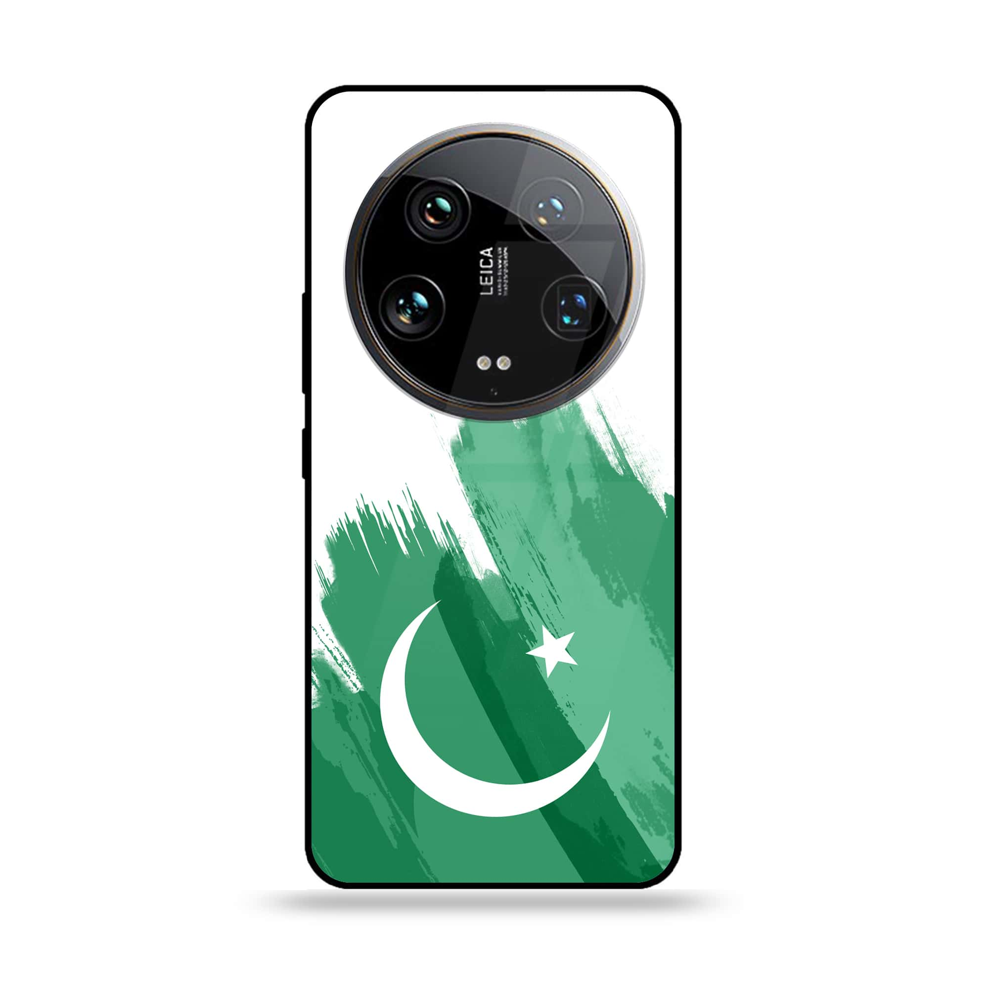 Xiaomi 14 Ultra - Pakistani Flag Series - Premium Printed Glass soft Bumper shock Proof Case