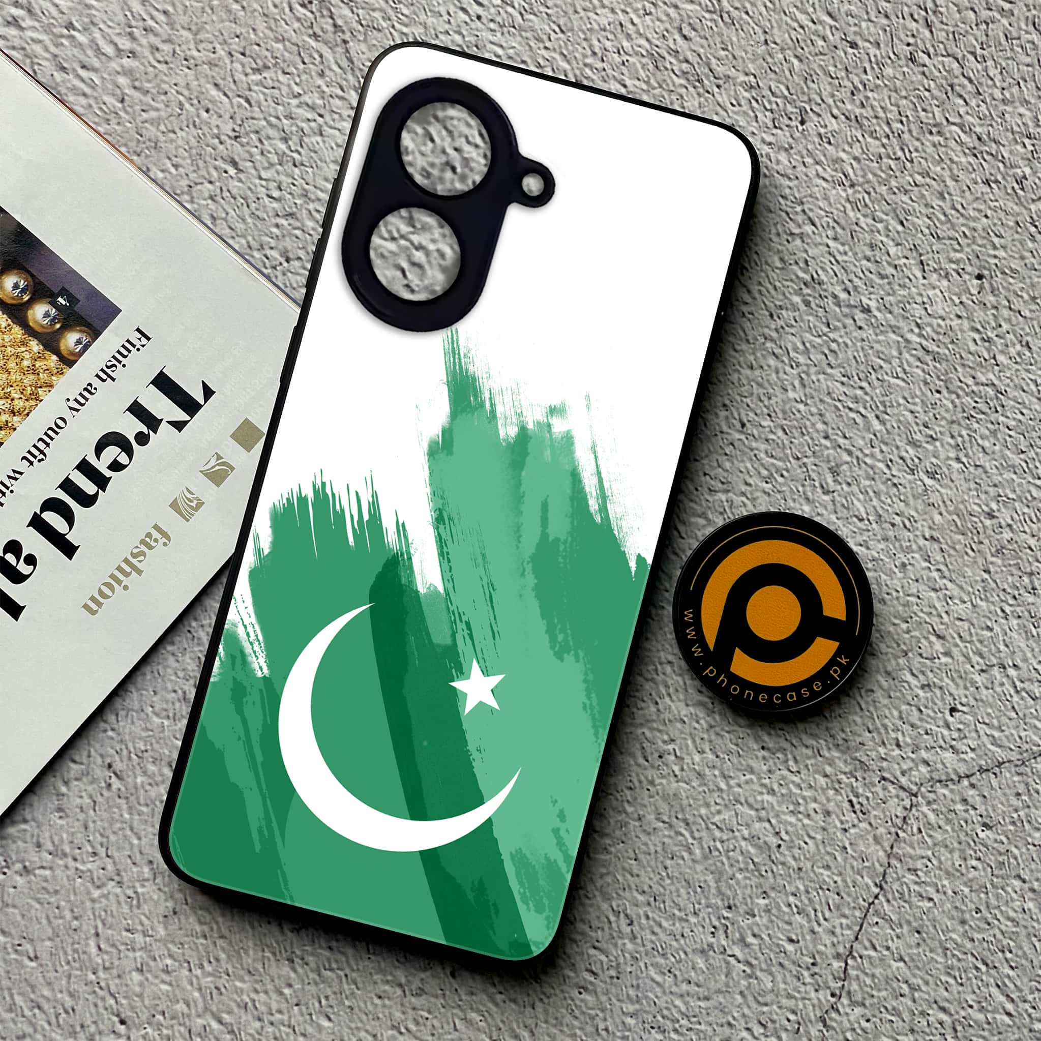 Xiaomi Redmi A5 - Pakistani Flag Series - Premium Metal Printed soft Bumper shock Proof Case