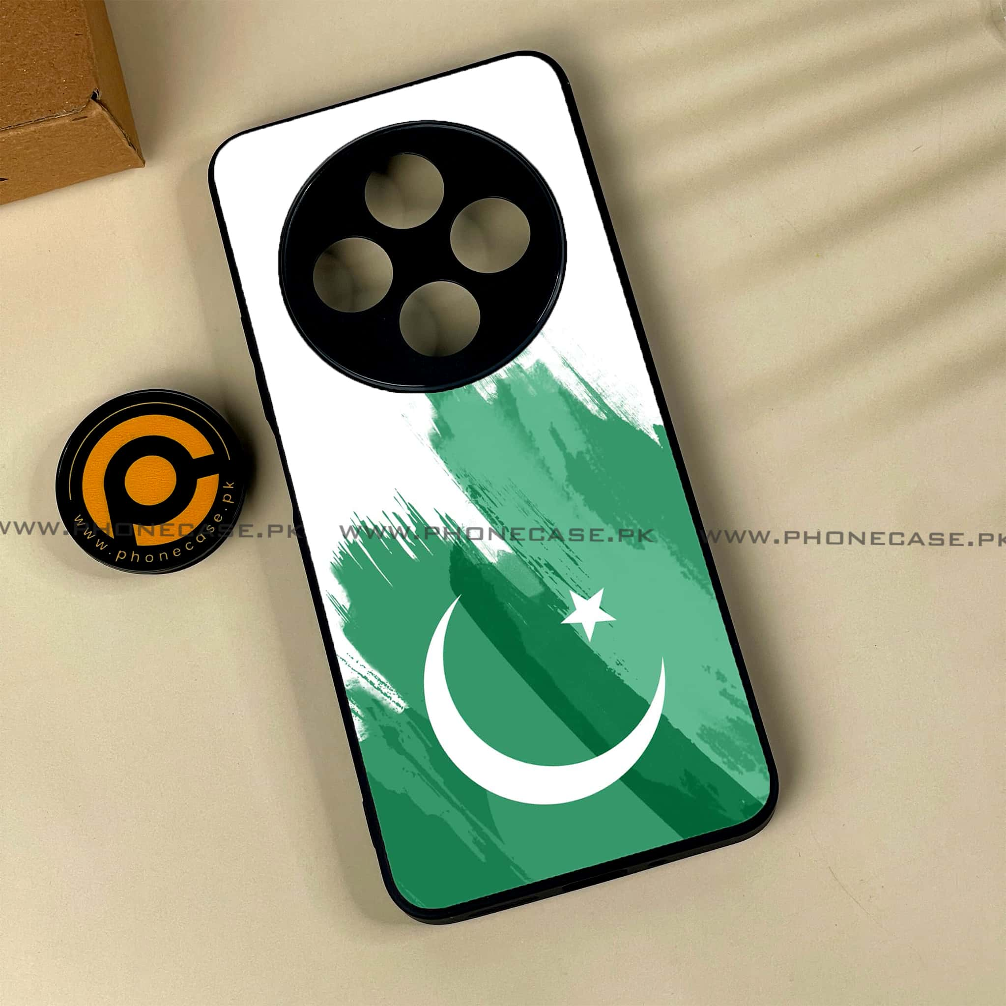 Xiaomi Redmi 14c - Pakistani Flag Series - Premium Printed Glass soft Bumper shock Proof Case