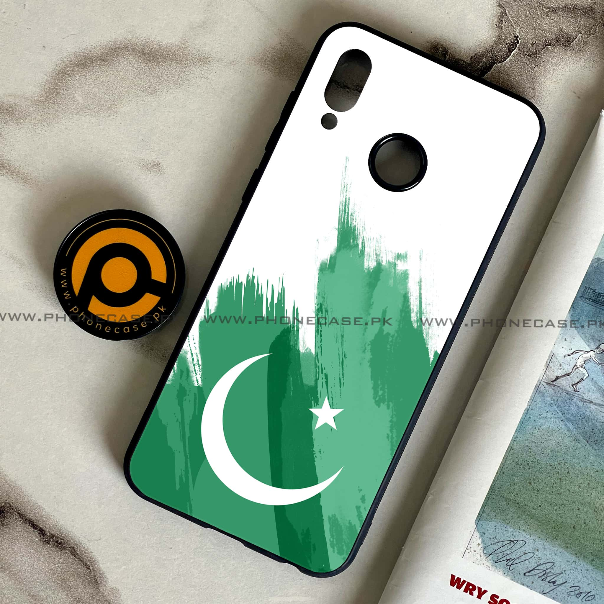 Huawei Honor Play - Pakistani Flag Series - Premium Printed Glass soft Bumper shock Proof Case