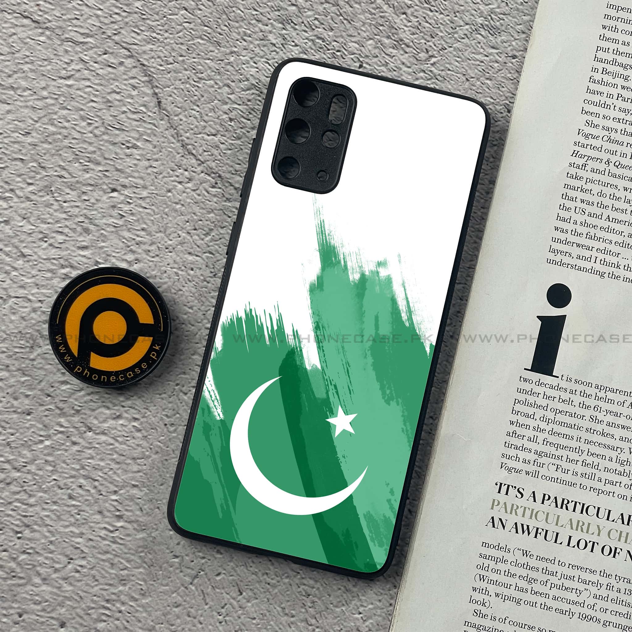 Galaxy S20 Plus - Pakistani Flag Series - Premium Printed Glass soft Bumper shock Proof Case