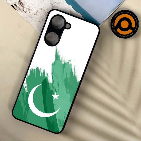 Vivo Y03 / Y18 / Y03T - Pakistani Flag Design 8  - Premium Printed Metal soft Bumper shock Proof Case  CS-34966