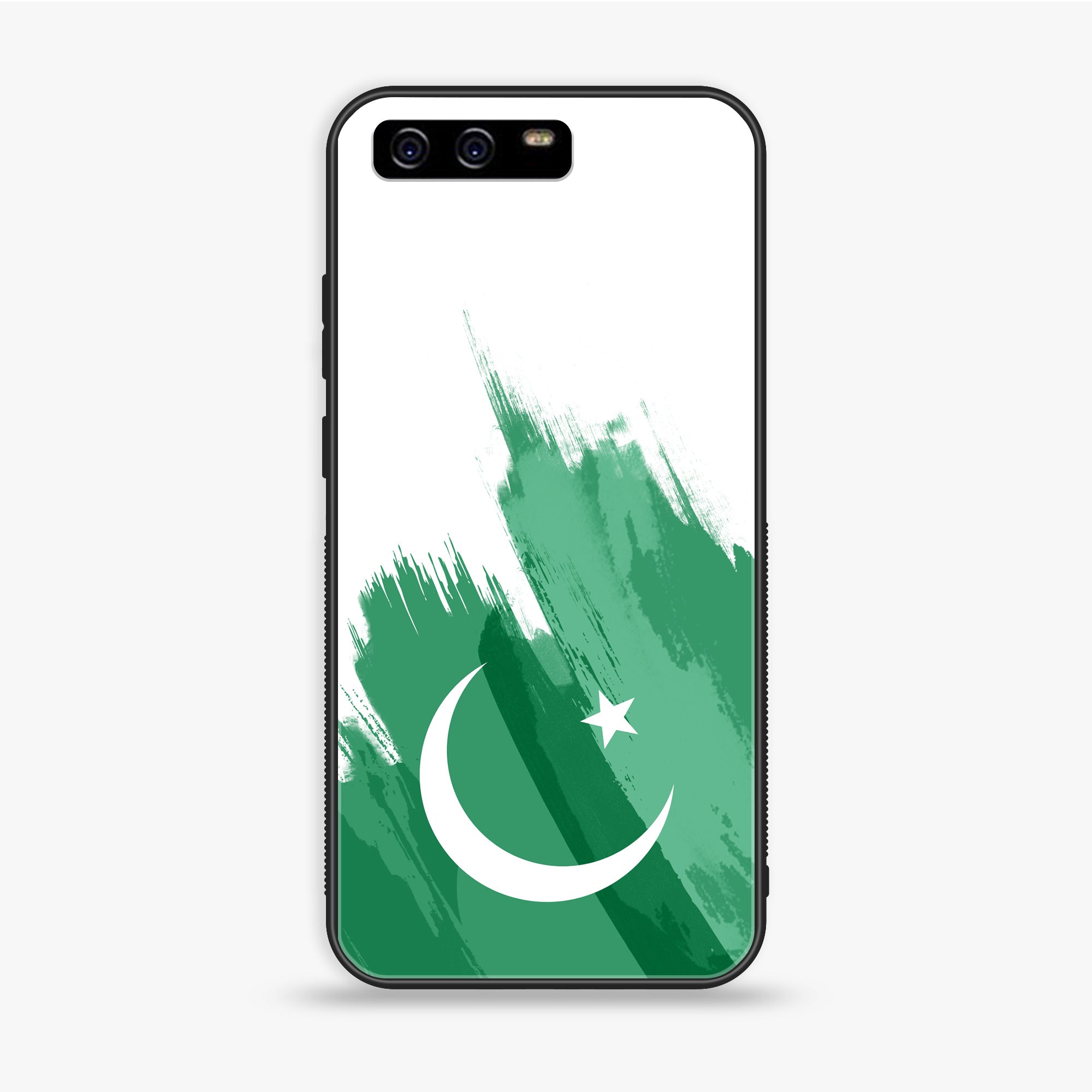 Huawei P10 Plus - Pakistani Flag Series - Premium Printed Glass Soft Bumper Shock Proof Case