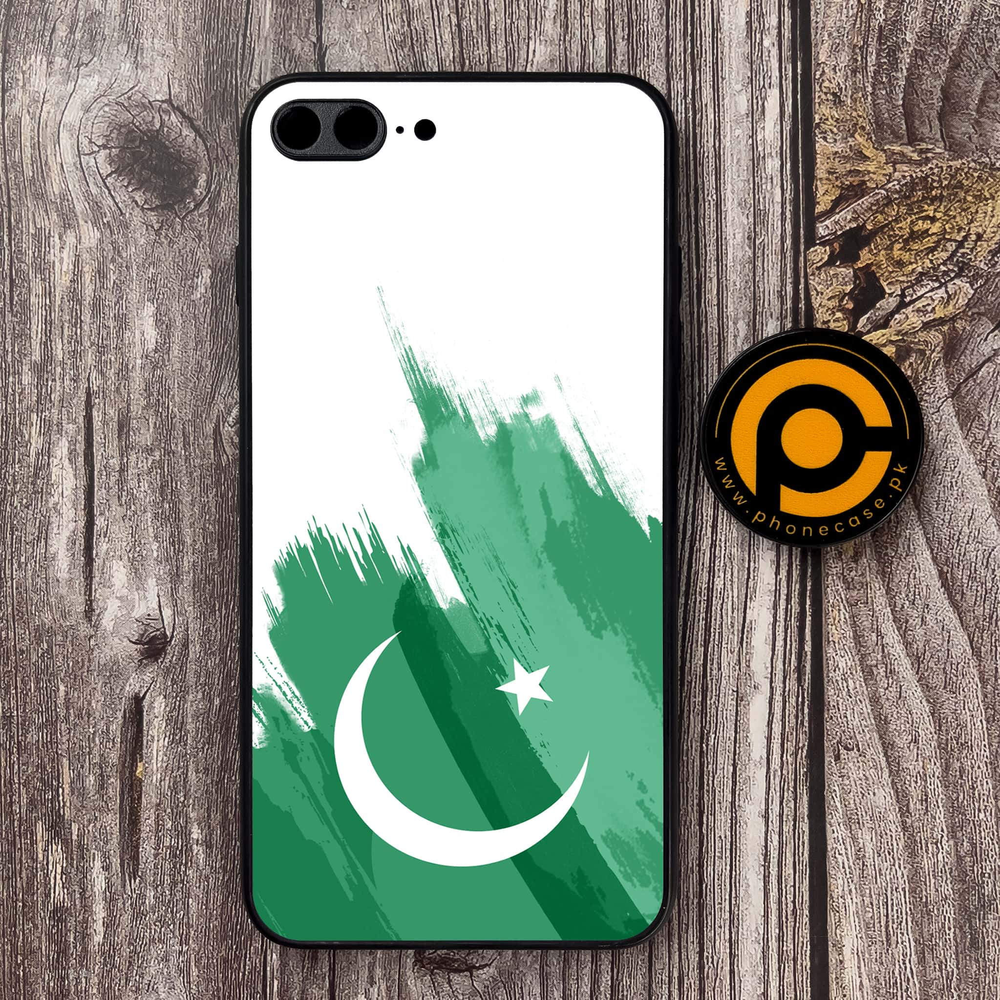 iPhone 7 Plus - Pakistani Flag Series - Premium Metal Printed Soft Bumper shock Proof Case