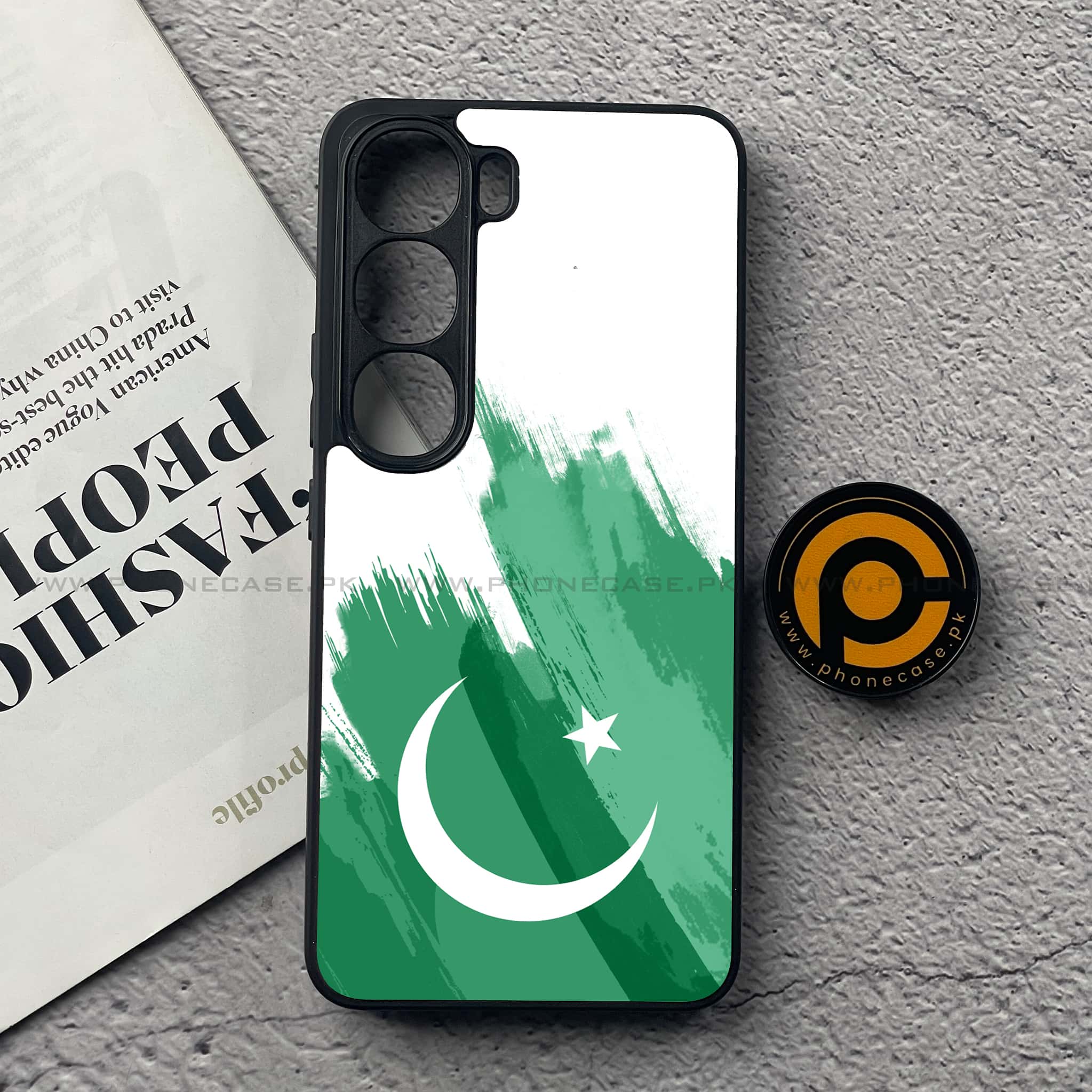 Vivo V40 Lite (IDN) - Pakistani Flag Series - Premium Metal Printed soft Bumper Shock Proof Case