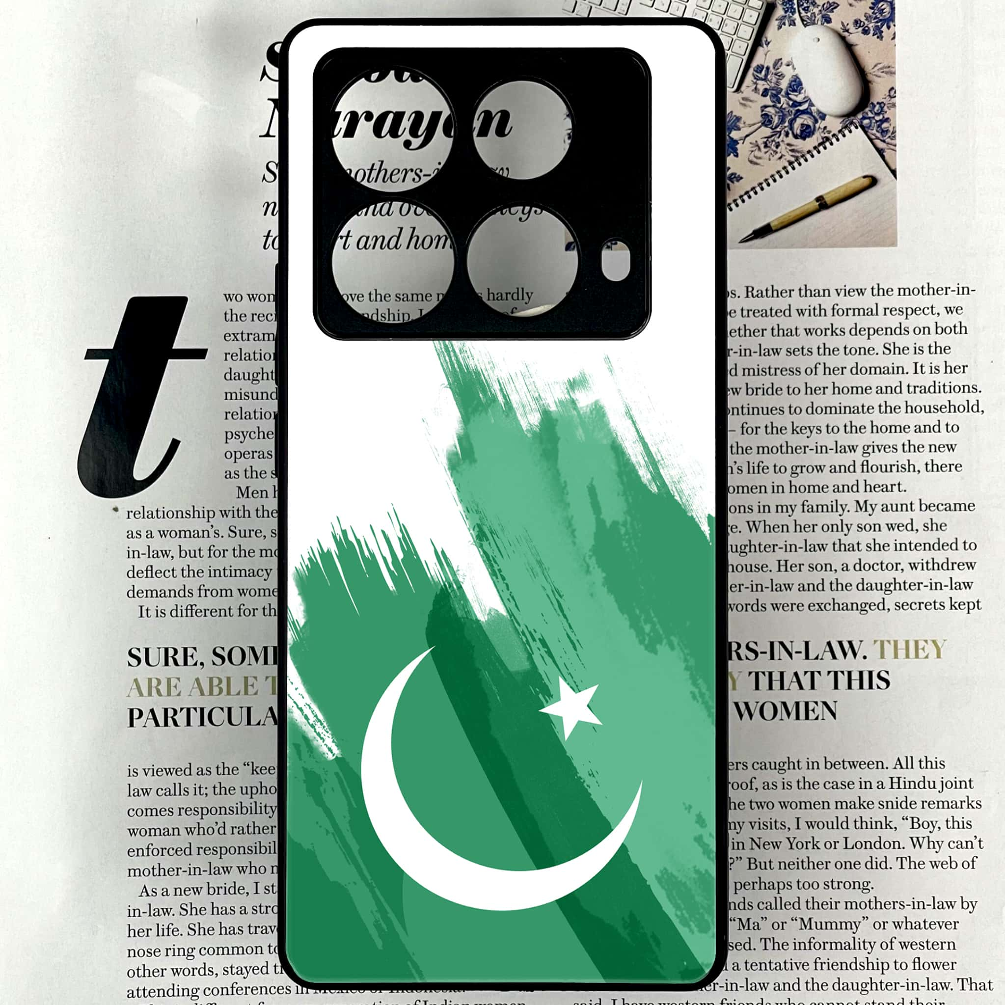 Infinix Note 40 4G - Pakistani Flag Series - Premium Printed Glass soft Bumper shock Proof Case