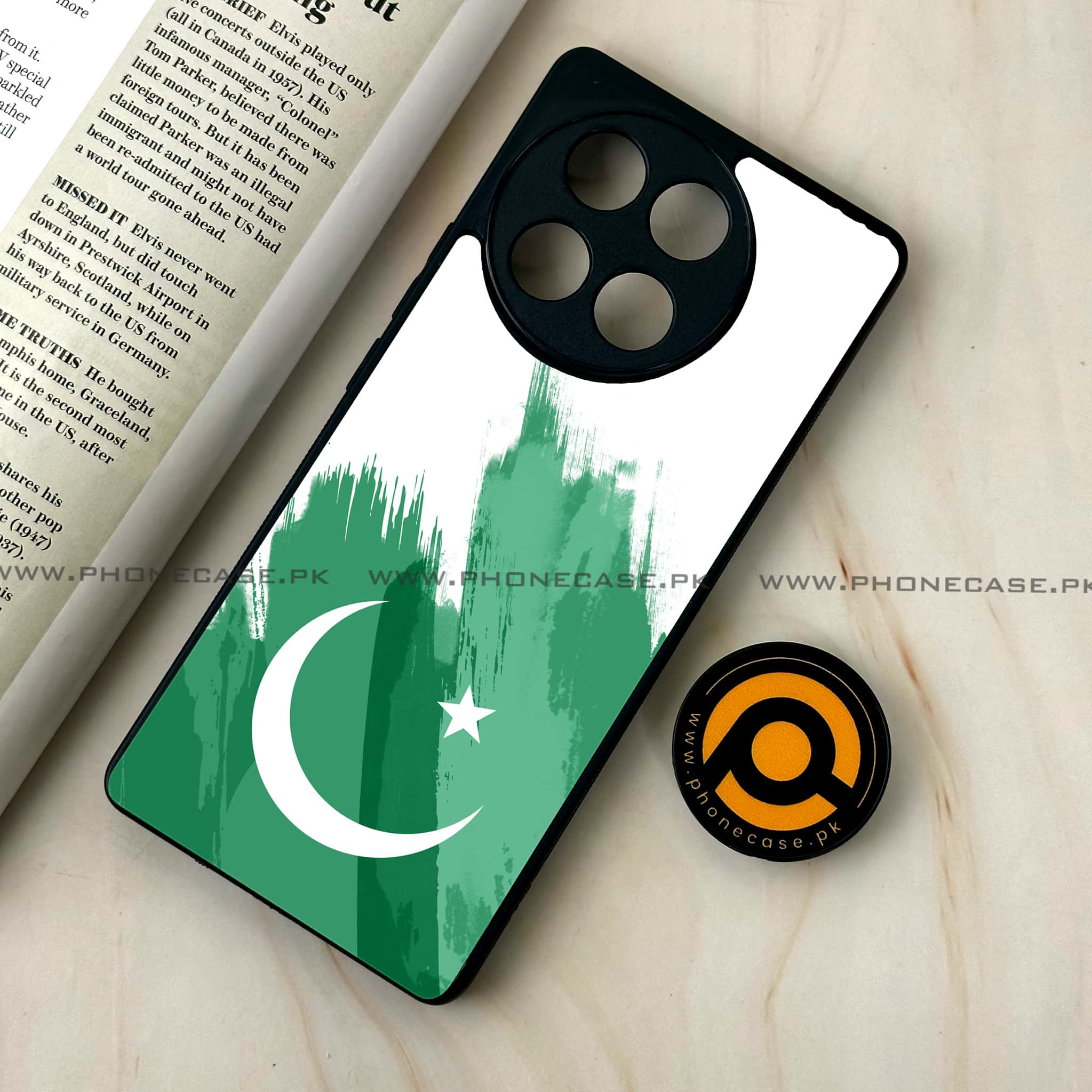 Tecno Camon 30s - Pakistani Flag Series - Premium Metal Printed soft Bumper shock Proof Case