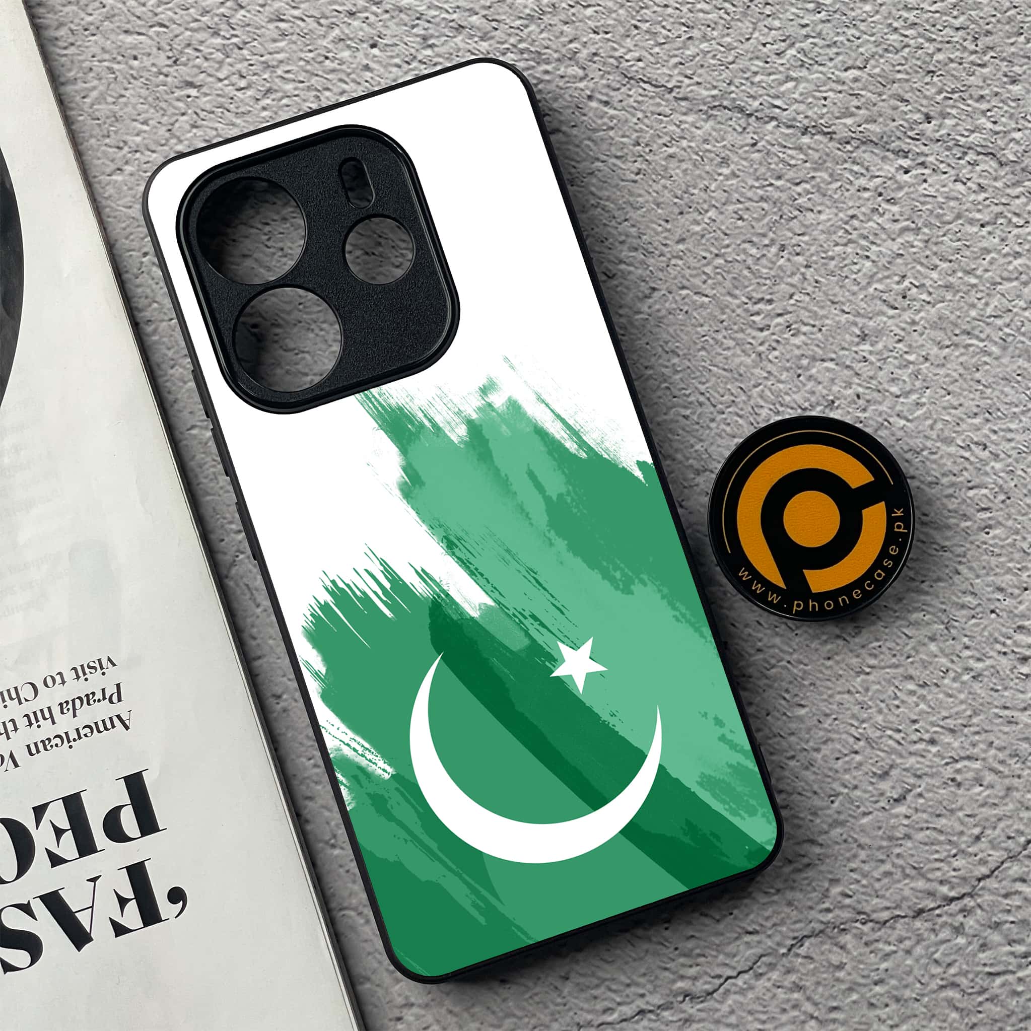 Xiaomi Redmi Note 14 - Pakistani Flag Series - Premium Printed Glass soft Bumper shock Proof Case