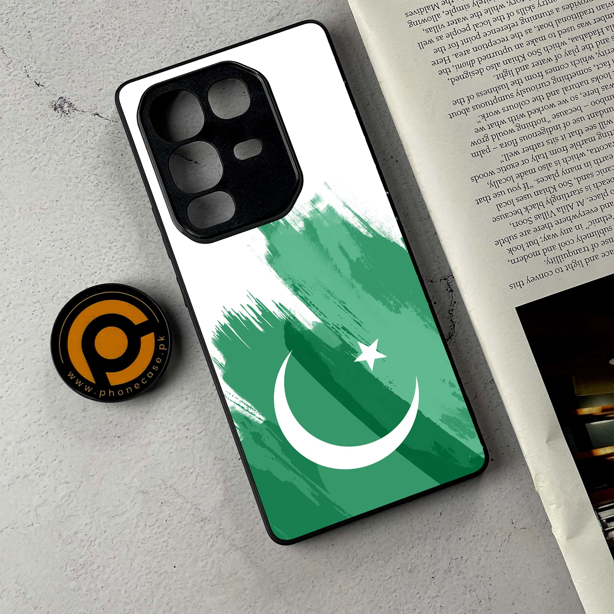 Infinix Note 50 - Pakistani Flag Series - Premium Metal Printed Soft Bumper Shockproof Case