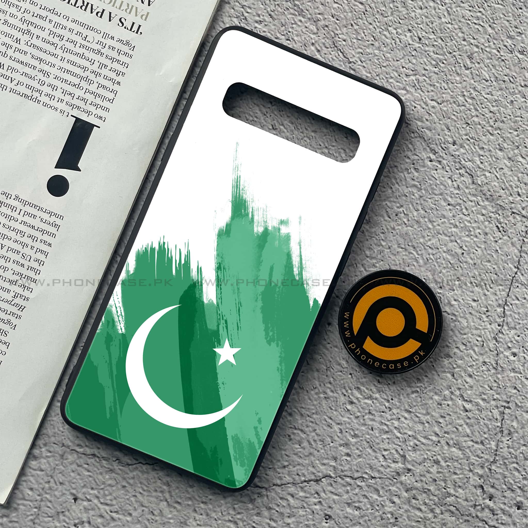Samsung Galaxy S10 5G - Pakistani Flag Series - Premium Printed Glass soft Bumper shock Proof Case