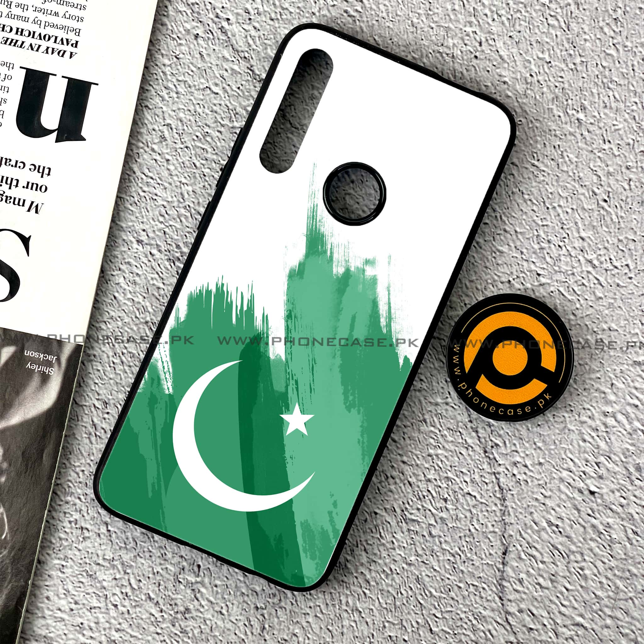 Huawei Y9 Prime (2019) - Pakistani Flag Series - Premium Printed Glass soft Bumper shock Proof Case