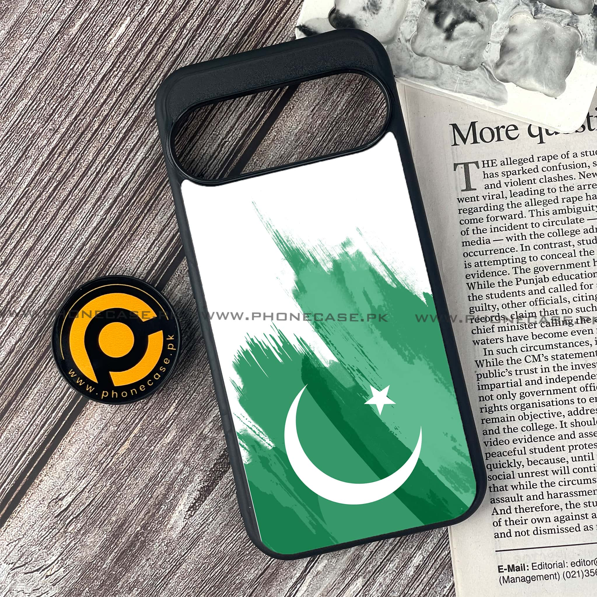 Google Pixel 9 - Pakistani Flag Series - Premium Printed Glass soft Bumper shock Proof Case