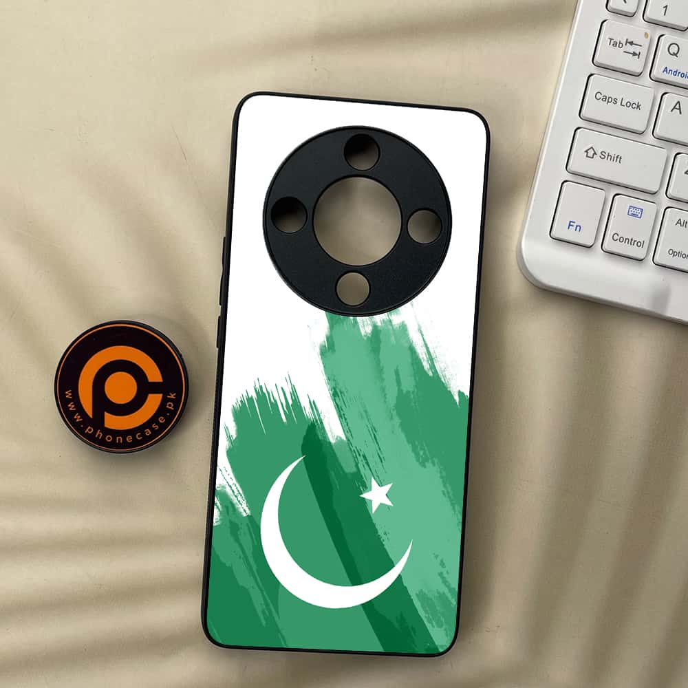 HONOR X9b 5G - Pakistani Flag Series - Premium Metal  Printed soft Bumper shock Proof Case