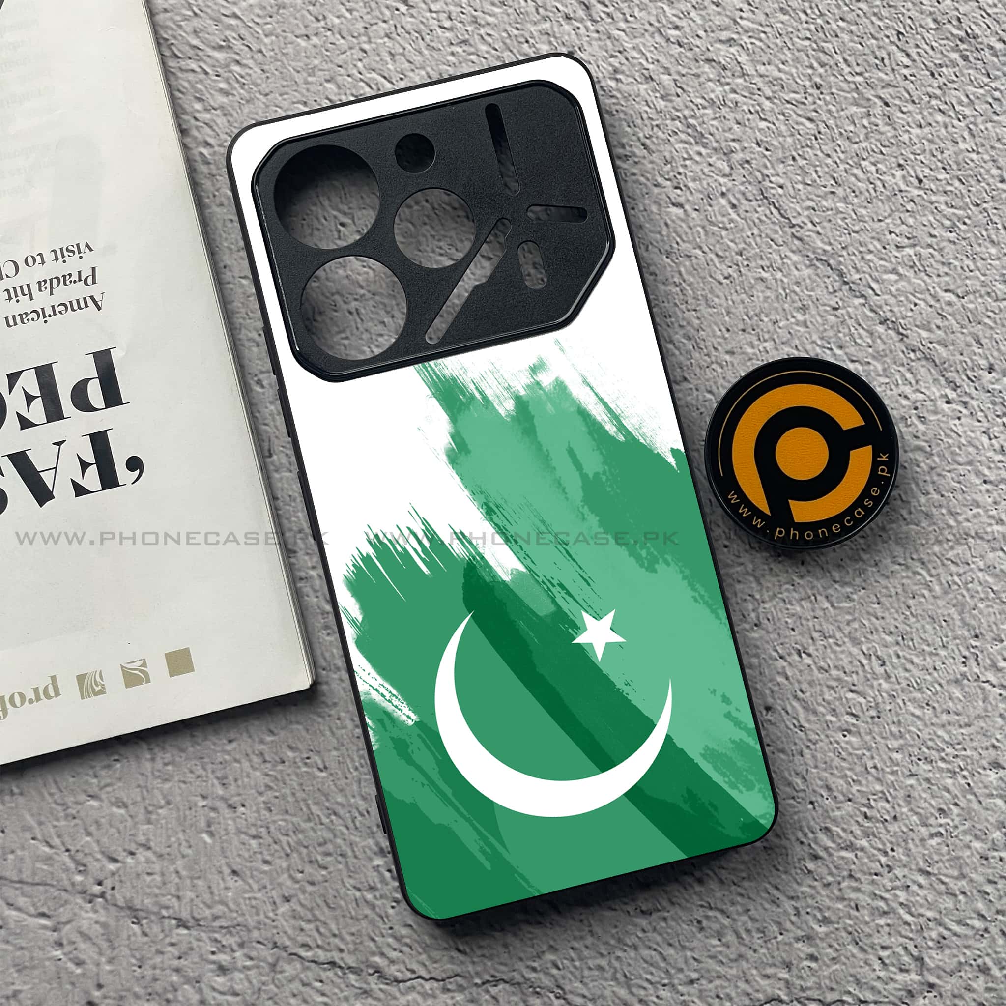 Tecno Pova 6 - Pakistani Flag Series - Premium Printed Glass soft Bumper shock Proof Case