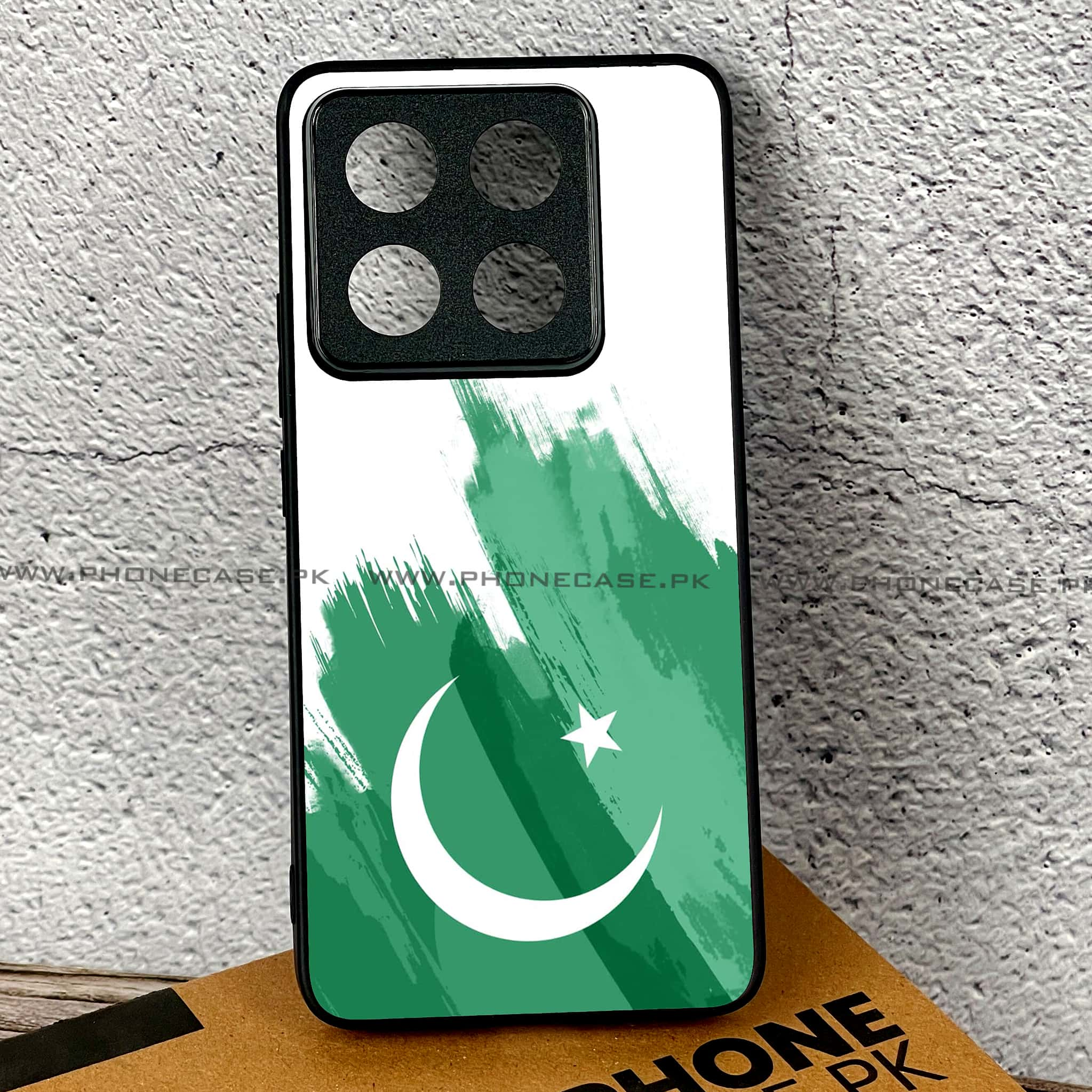 Xiaomi 14T Pro - Pakistani Flag Series - Premium Printed Glass soft Bumper shock Proof Case