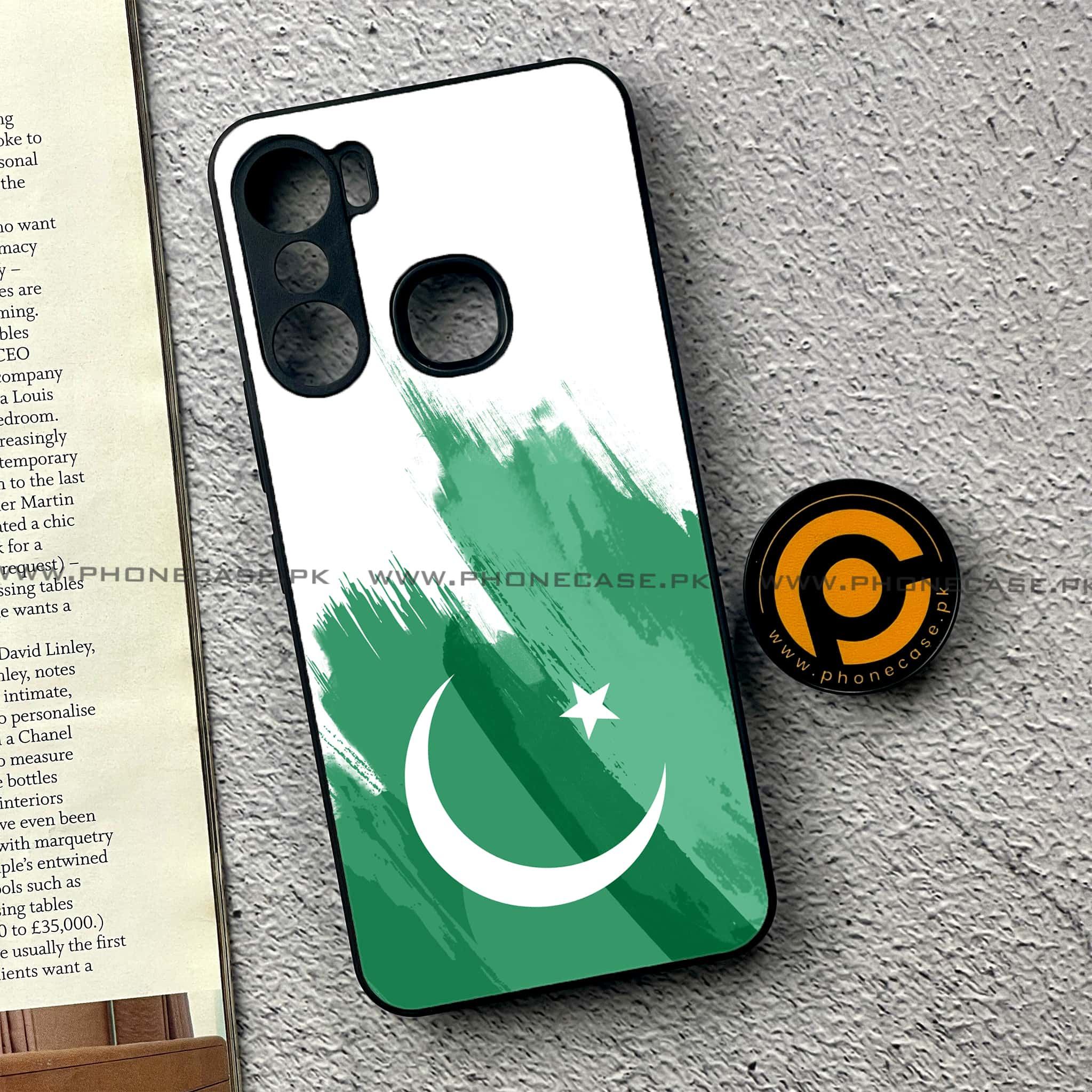 Infinix Hot 12 Pro - Pakistani Flag Series - Premium Printed Glass soft Bumper shock Proof Case